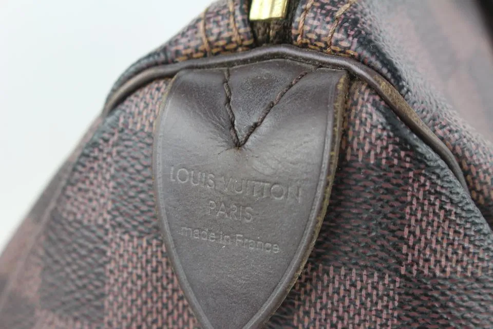 Louis Vuitton Damier Ebene Speedy 30 Boston Bag  715lvs622