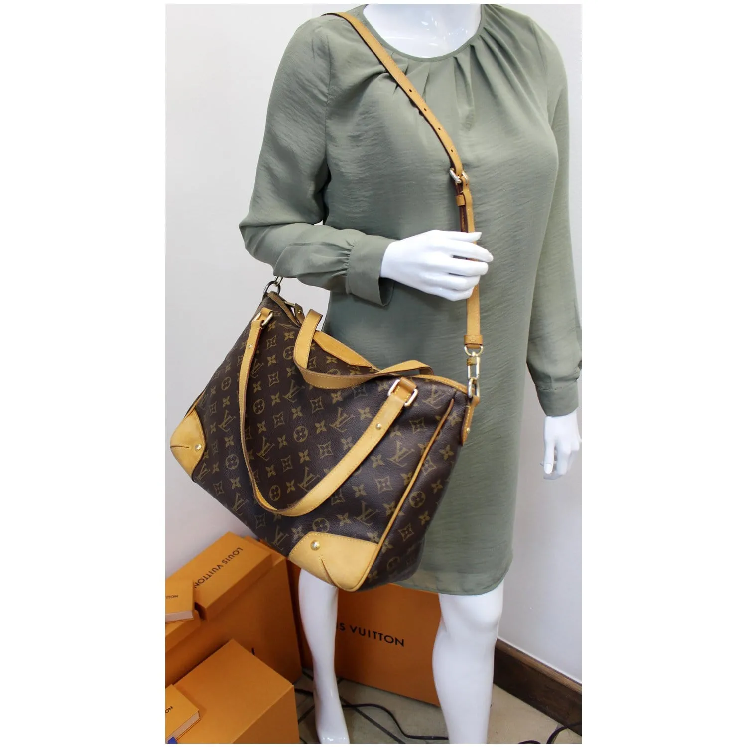 LOUIS VUITTON Estrela MM Monogram Canvas Shoulder Bag Brown - 20% OFF