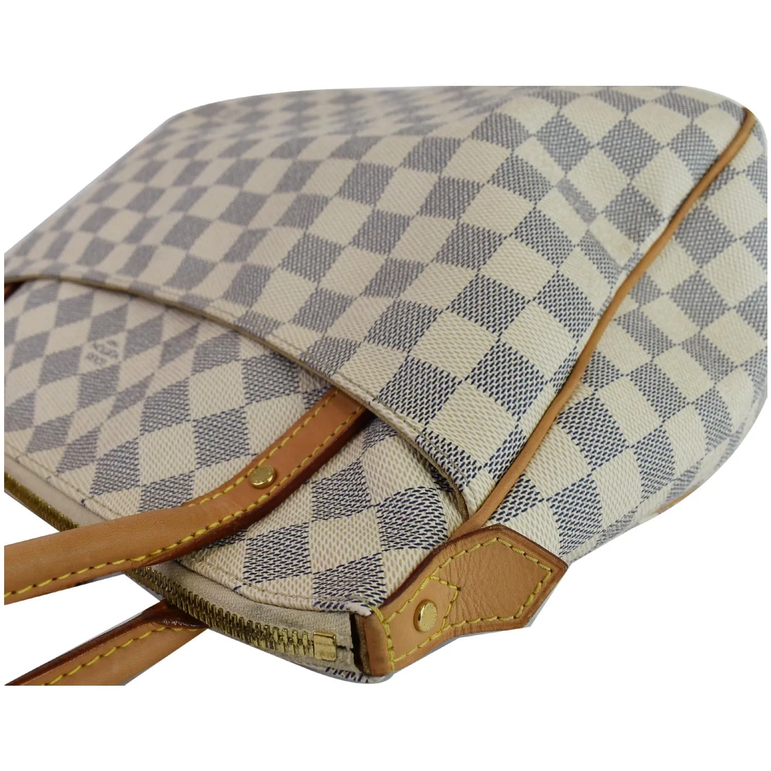 LOUIS VUITTON Figheri PM Damier Azur Shoulder Bag White