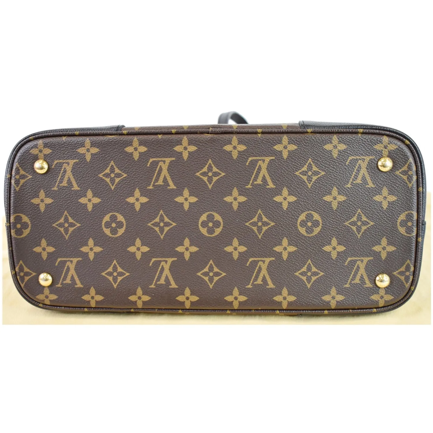 LOUIS VUITTON Flandrin Monogram Canvas Tote Shoulder Bag Brown
