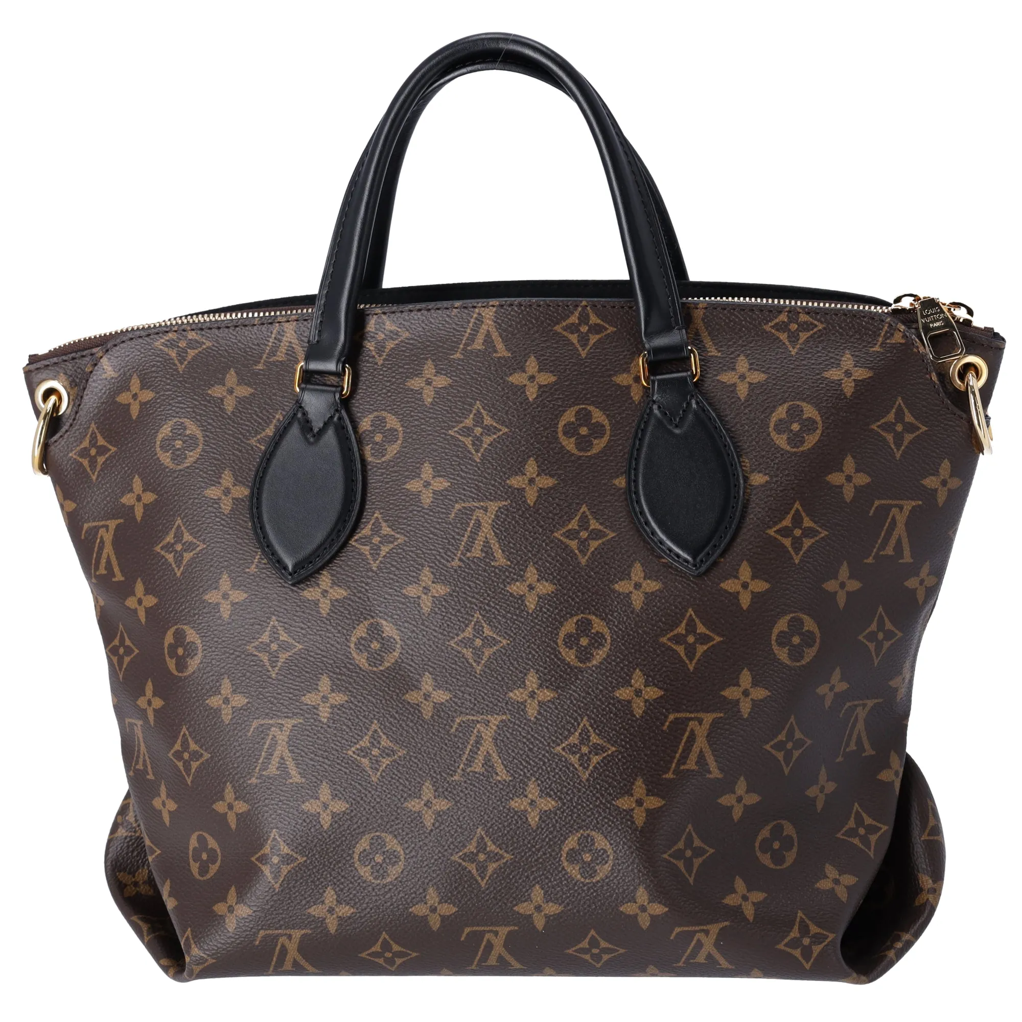 Louis Vuitton Flower Tote MM Monogram Shoulder Bag M44347 Black Brown