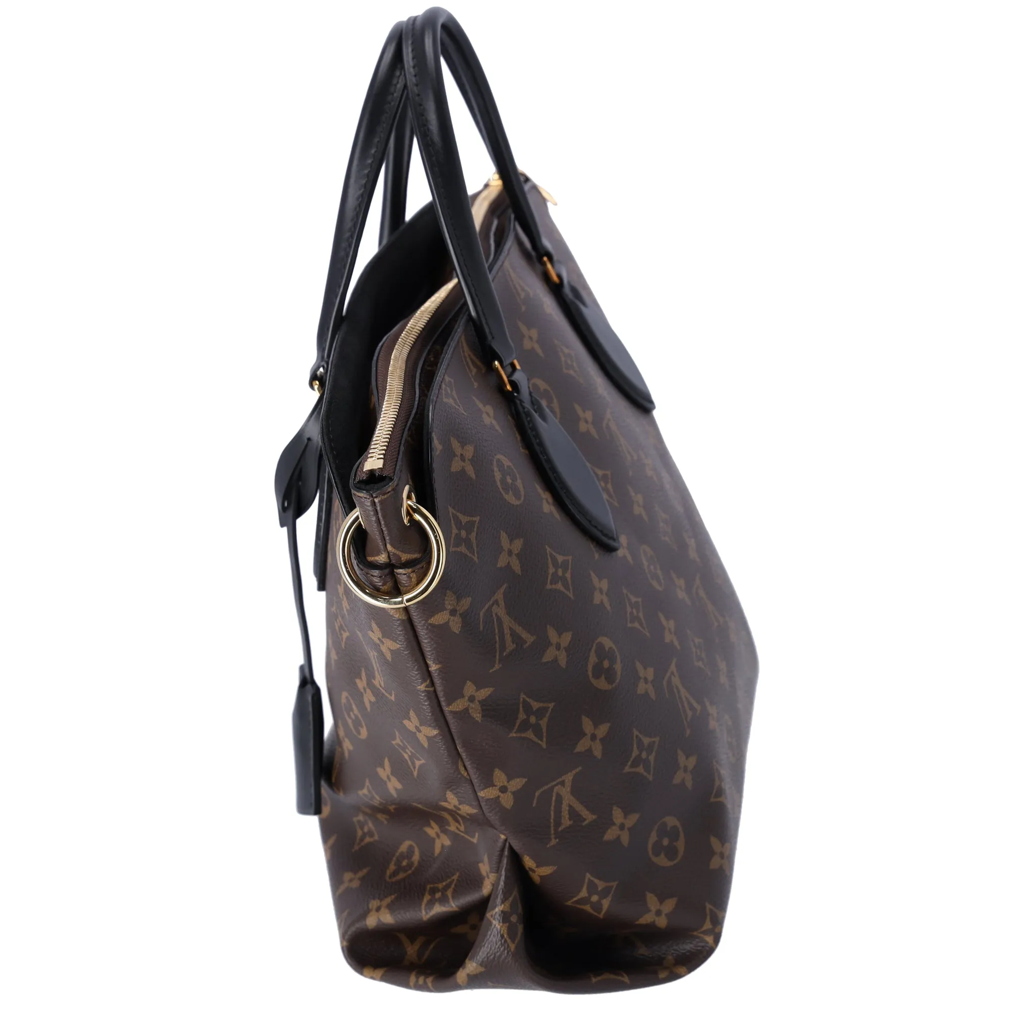 Louis Vuitton Flower Tote MM Monogram Shoulder Bag M44347 Black Brown