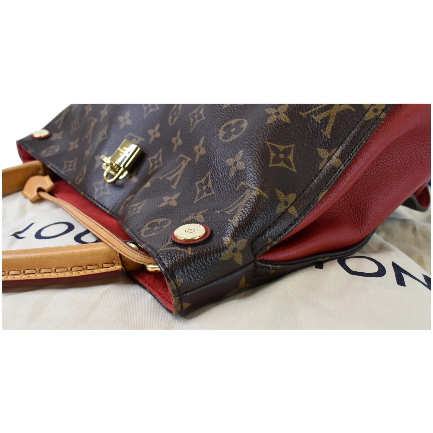LOUIS VUITTON Gaia Monogram Canvas Shoulder Bag Brown
