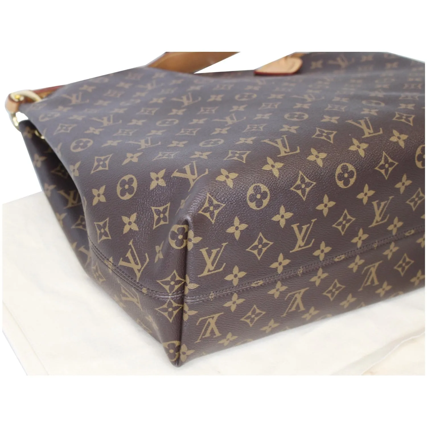LOUIS VUITTON Graceful MM Monogram Canvas Shoulder Bag Brown