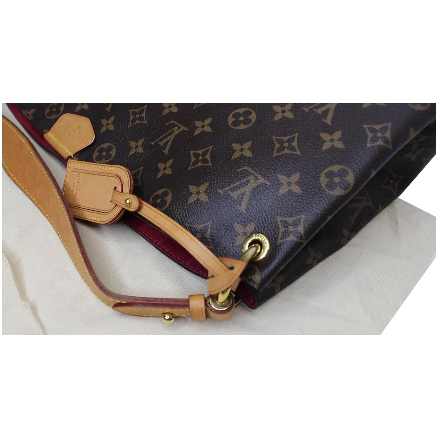 LOUIS VUITTON Graceful MM Monogram Canvas Shoulder Bag Brown
