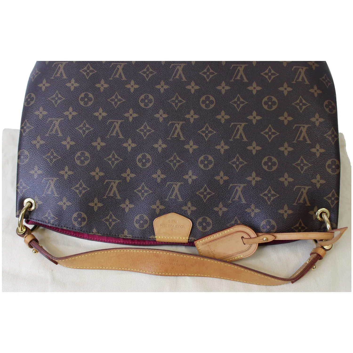 LOUIS VUITTON Graceful MM Monogram Canvas Shoulder Bag Brown