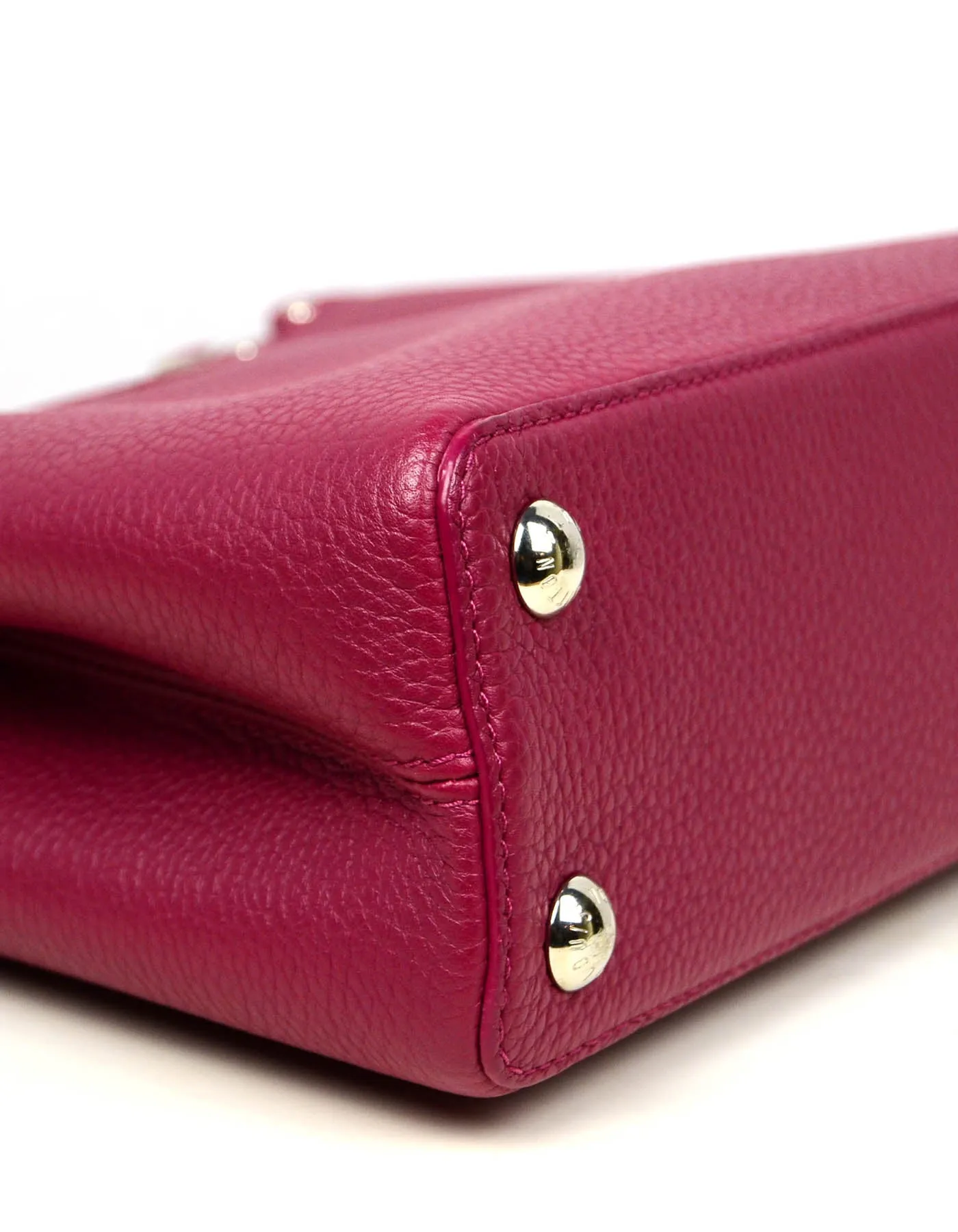 Louis Vuitton Groseille Taurillon Lace Croquets Capucines BB Crossbody