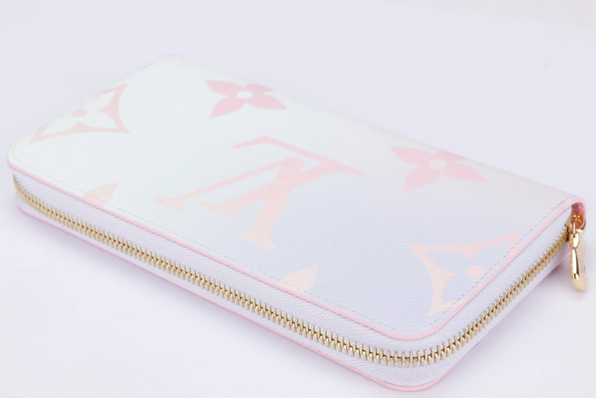 Louis Vuitton Monogram Coated Canvas Sunrise Pastel Zippy Wallet (M81340), with Dust Cover & Box