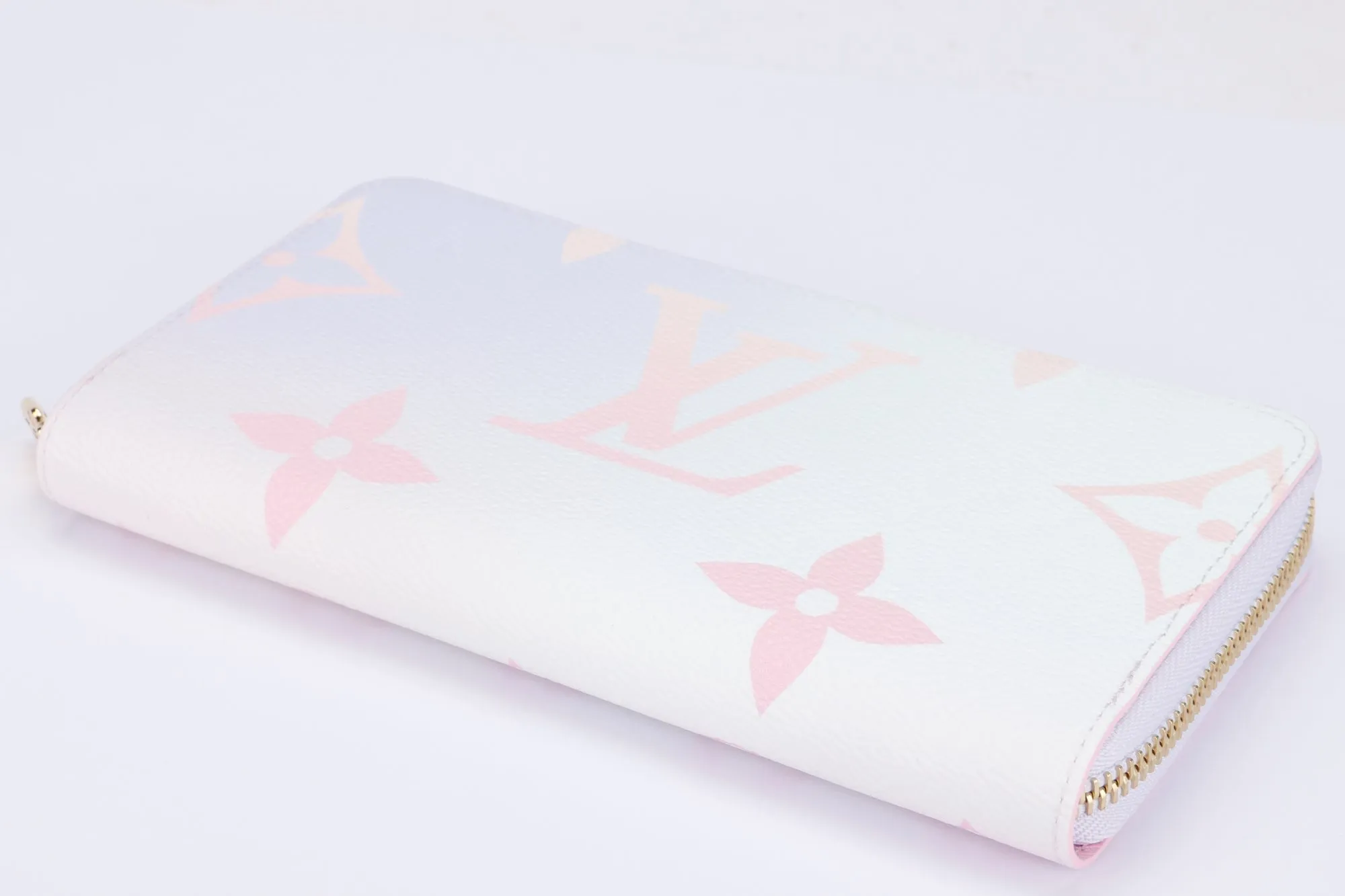 Louis Vuitton Monogram Coated Canvas Sunrise Pastel Zippy Wallet (M81340), with Dust Cover & Box