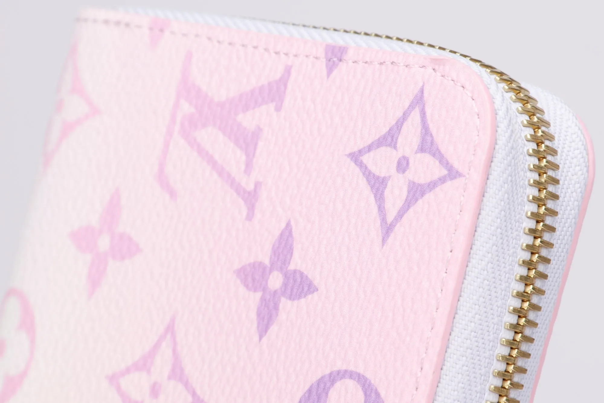 Louis Vuitton Monogram Coated Canvas Sunrise Pastel Zippy Wallet (M81340), with Dust Cover & Box