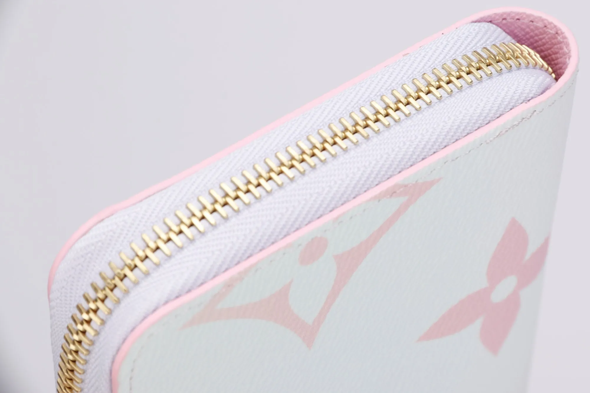 Louis Vuitton Monogram Coated Canvas Sunrise Pastel Zippy Wallet (M81340), with Dust Cover & Box