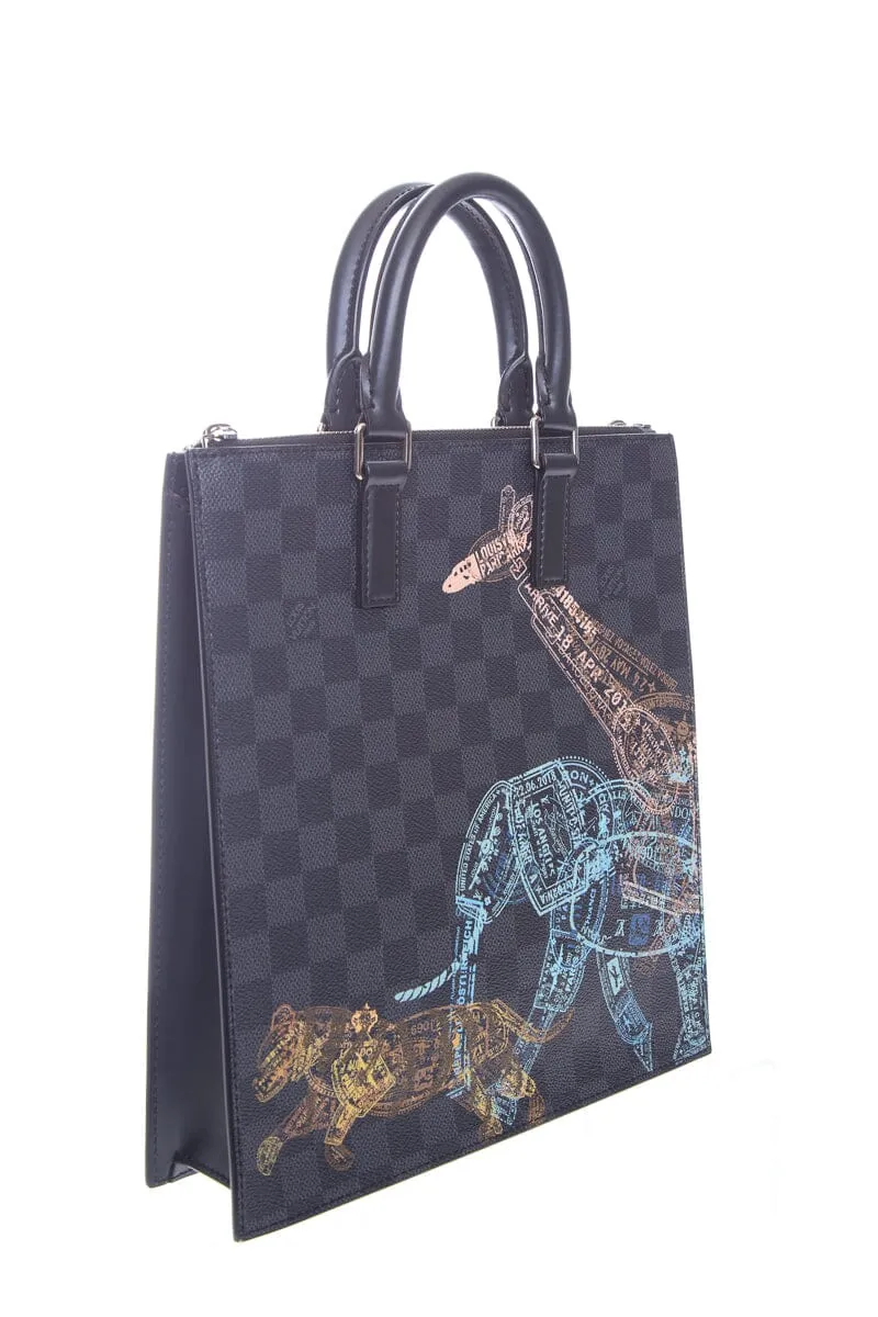 Louis Vuitton Monogram Damier Graffiti Sac Plat Messenger Bag