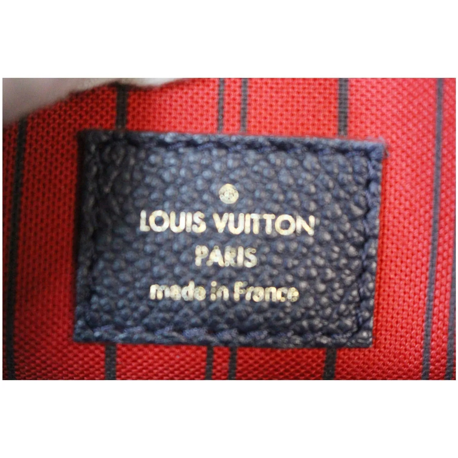 LOUIS VUITTON Montaigne MM Monogram Empreinte Shoulder Bag Blue