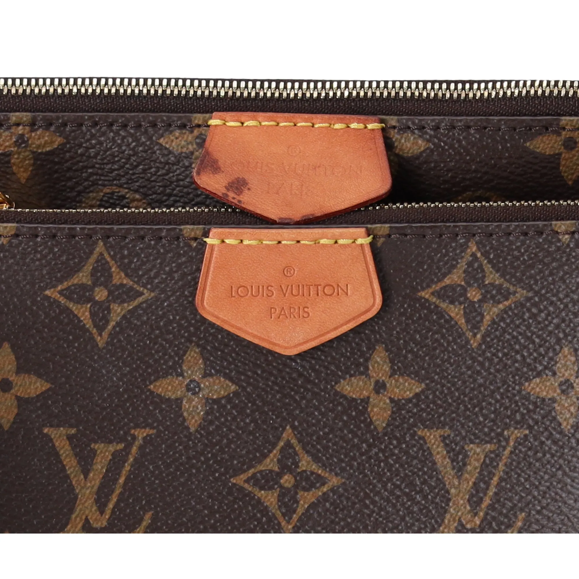 Louis Vuitton Multi Pochette Accessories Shoulder Bag Khaki Green Brown Monogram