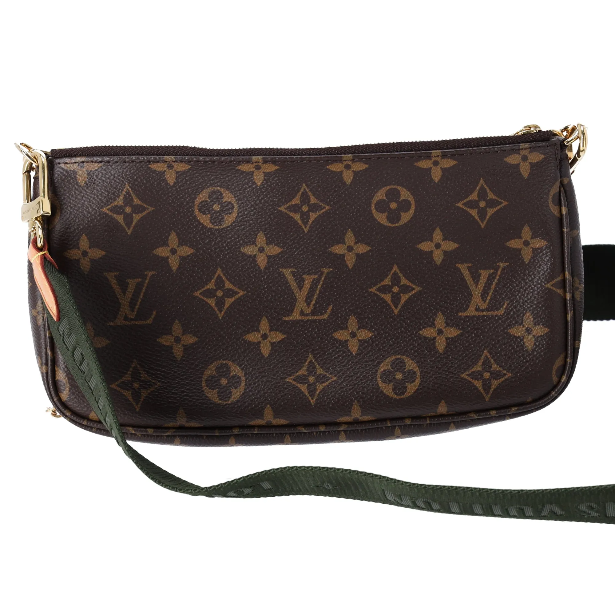 Louis Vuitton Multi Pochette Accessories Shoulder Bag Khaki Green Brown Monogram