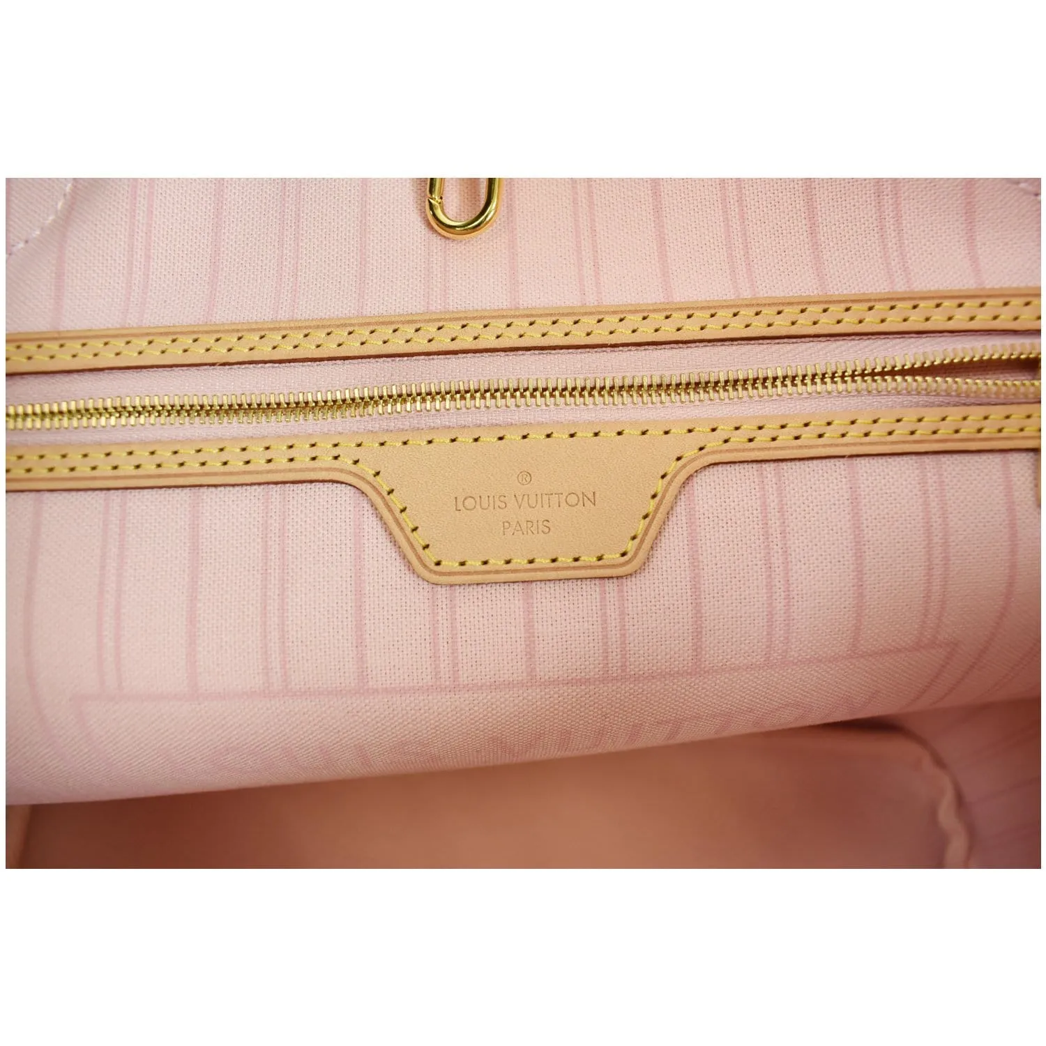 LOUIS VUITTON Neverfull MM Damier Azur Shoulder Bag White