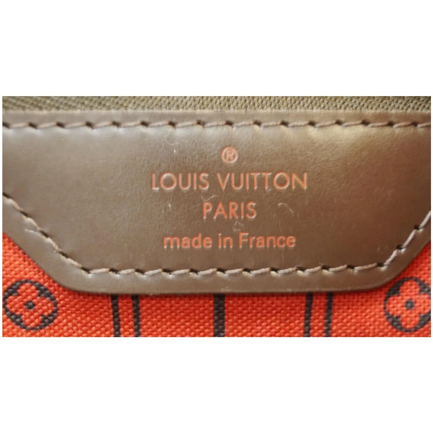 LOUIS VUITTON Neverfull MM Damier Ebene Tote Shoulder Bag Brown