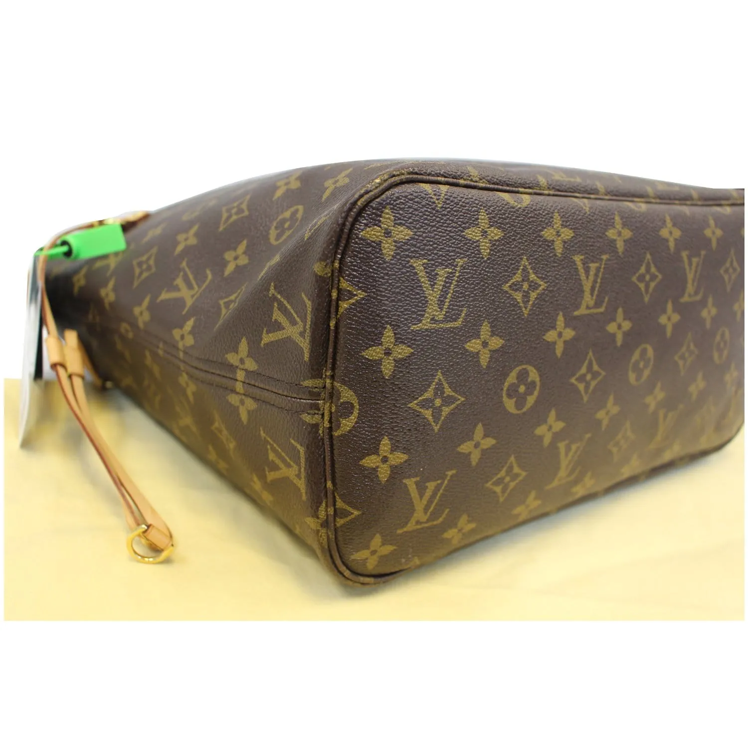 LOUIS VUITTON Neverfull MM Monogram Canvas Tote Shoulder Bag Brown