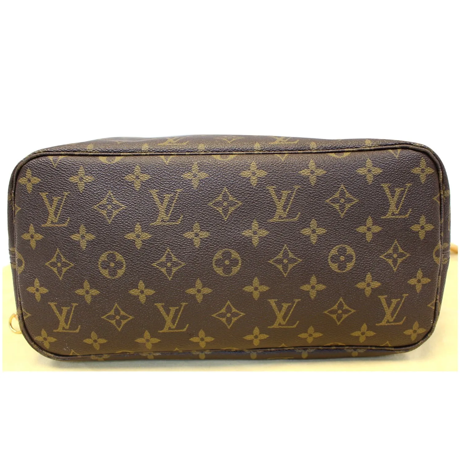 LOUIS VUITTON Neverfull MM Monogram Canvas Tote Shoulder Bag Brown