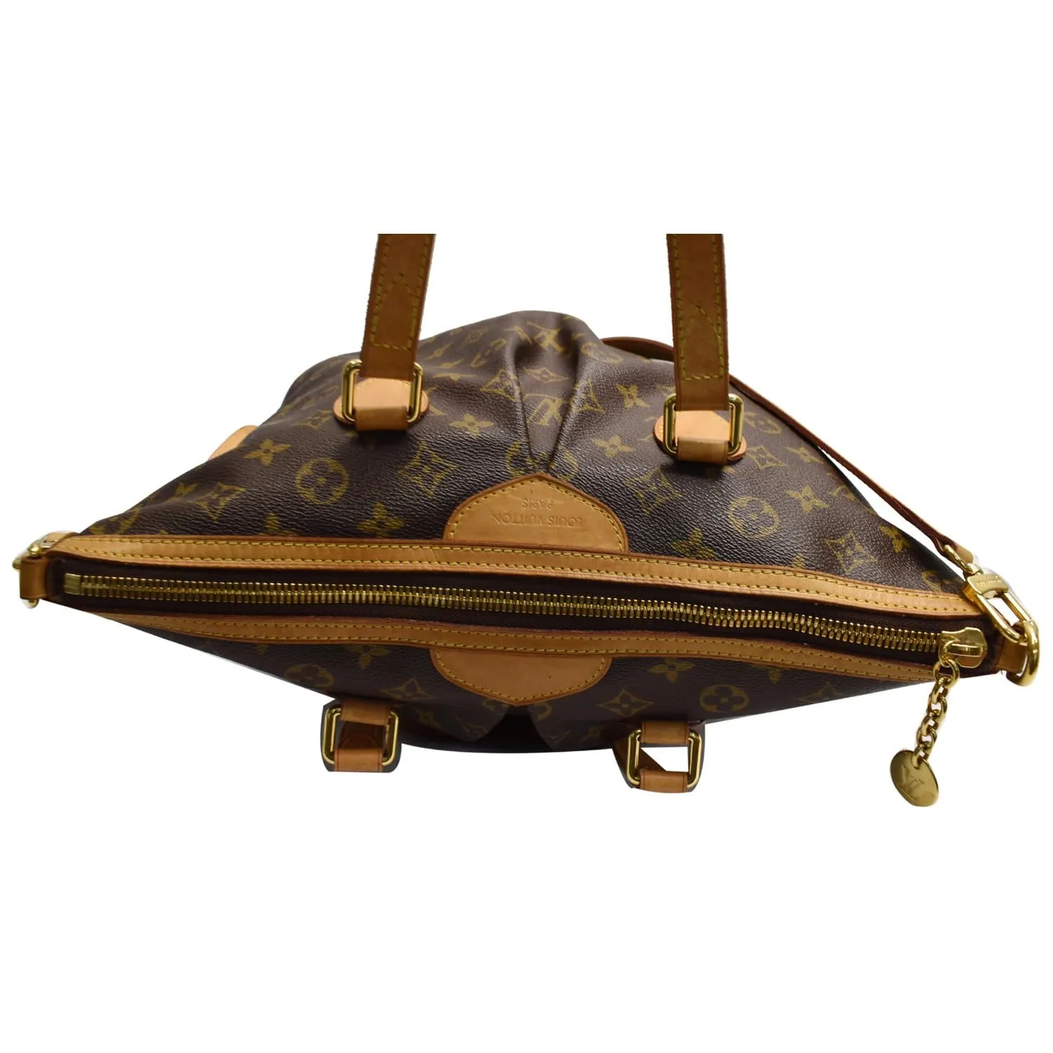 LOUIS VUITTON Palermo PM Monogram Canvas Shoulder Bag Brown
