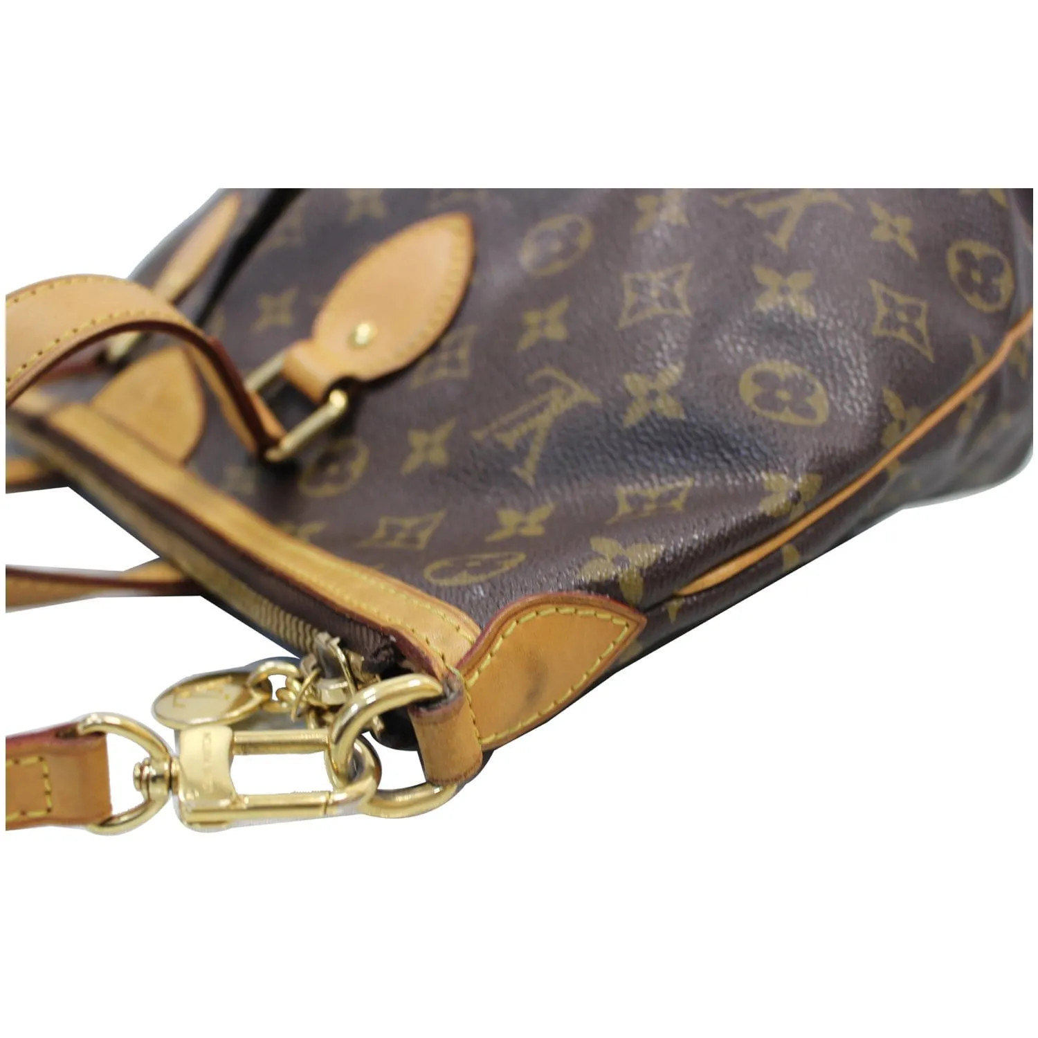 LOUIS VUITTON Palermo PM Monogram Canvas Shoulder Bag Brown