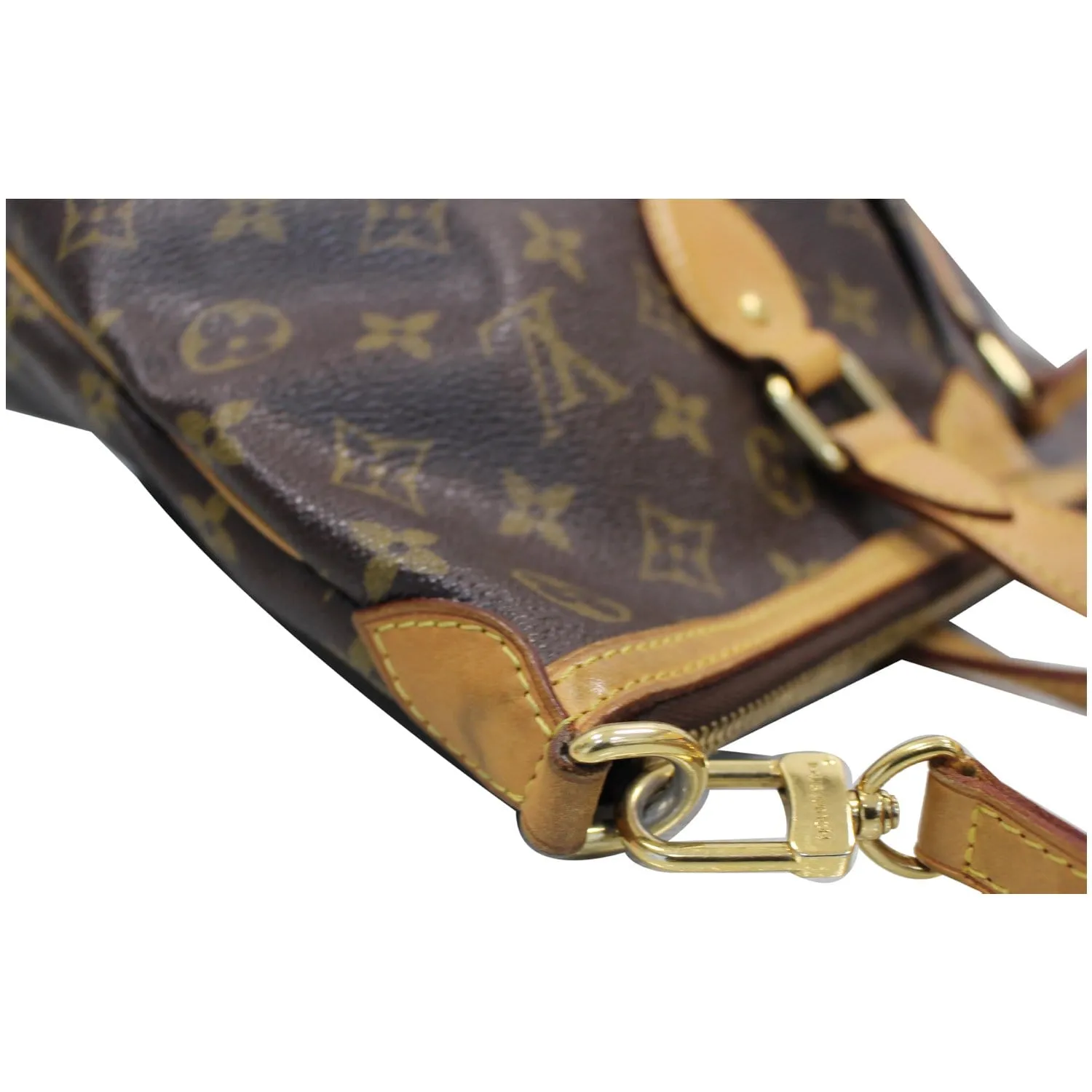 LOUIS VUITTON Palermo PM Monogram Canvas Shoulder Bag Brown