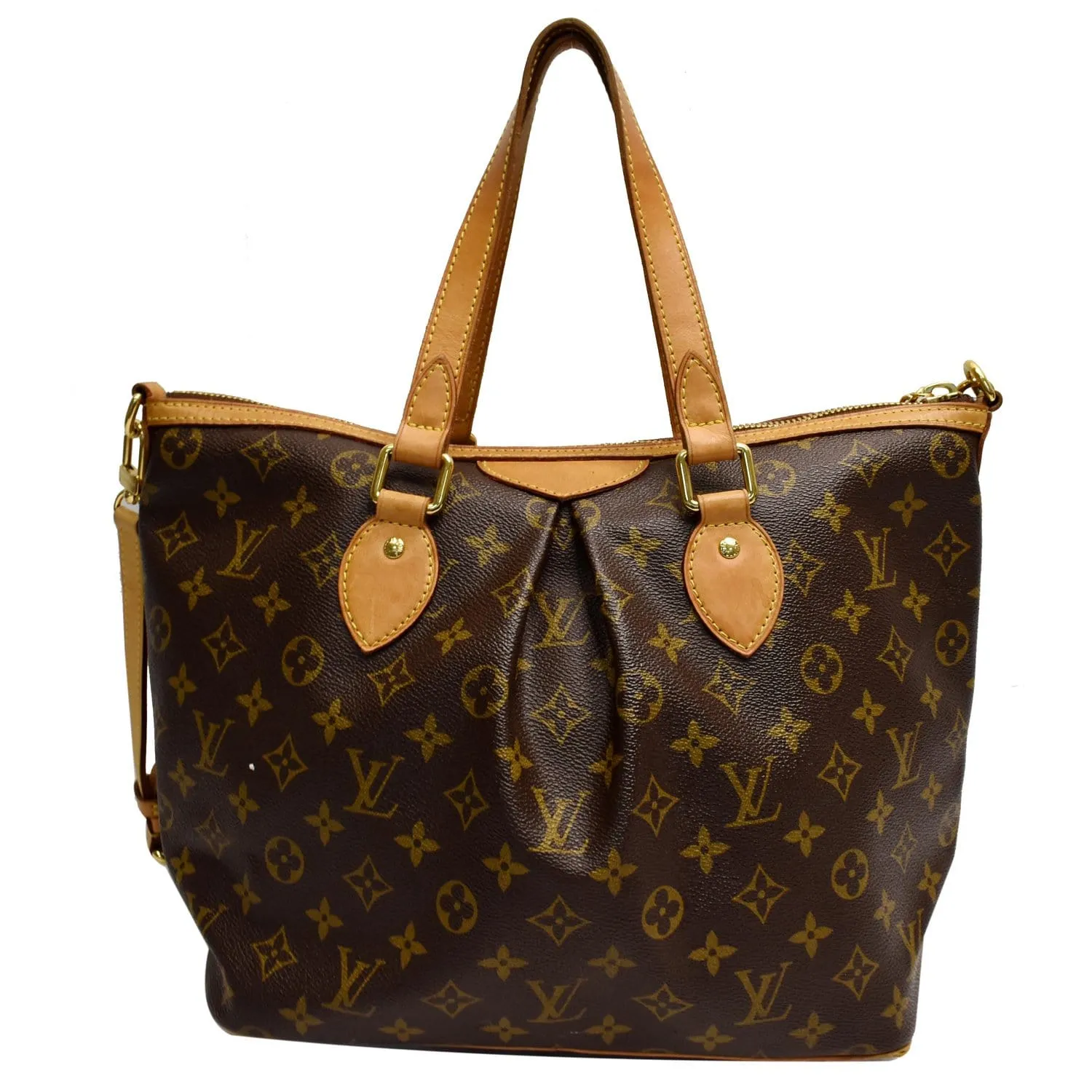 LOUIS VUITTON Palermo PM Monogram Canvas Shoulder Bag Brown