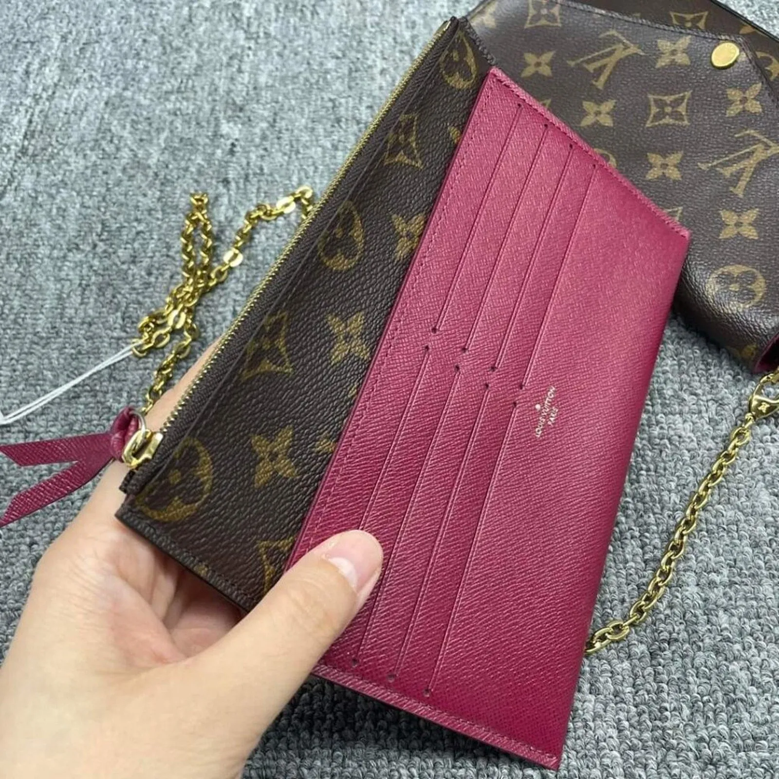 Louis Vuitton Pochette Felice W/Pouch Monogram Leather Bag