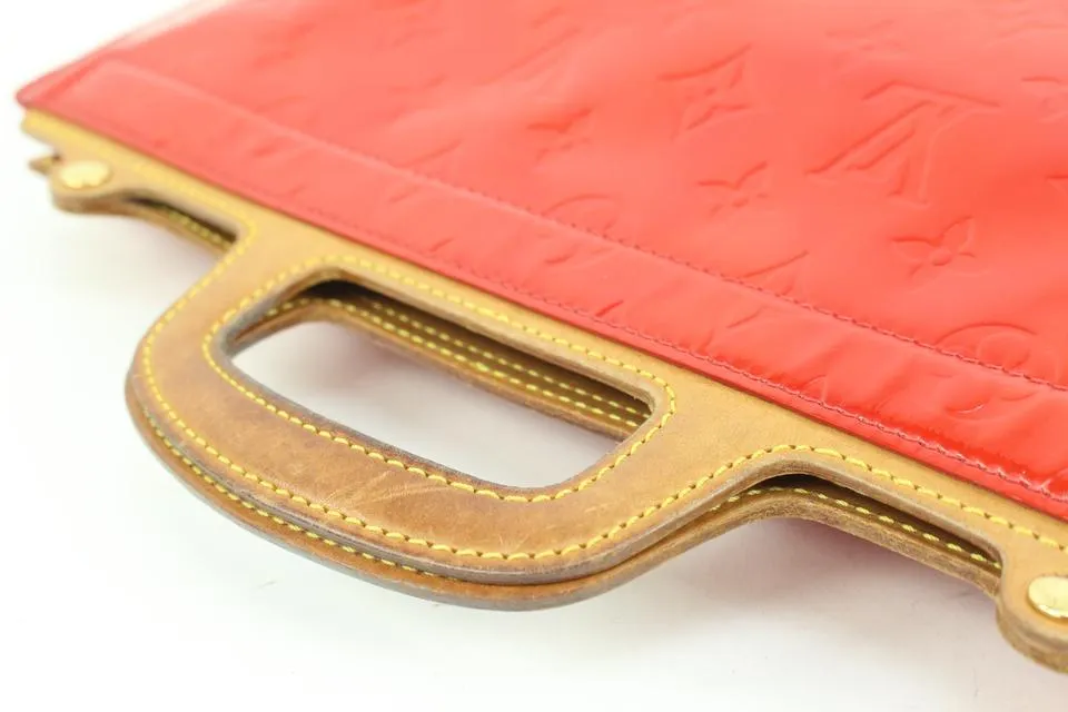 Louis Vuitton Red Monogram Vernis Stanton Tote Bag Upcycle Ready 329slk3