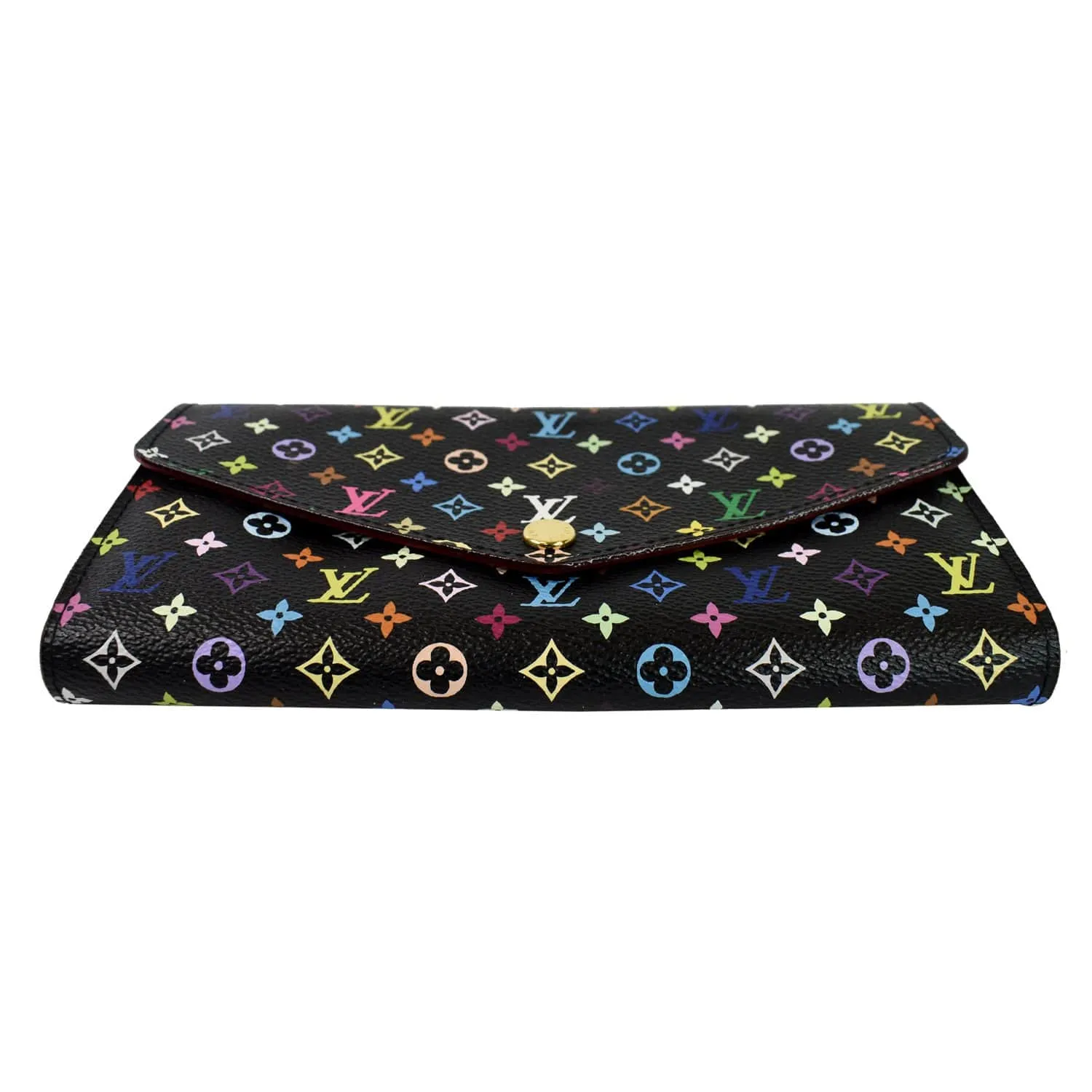 LOUIS VUITTON Sarah NM Multicolor Monogram Wallet Black