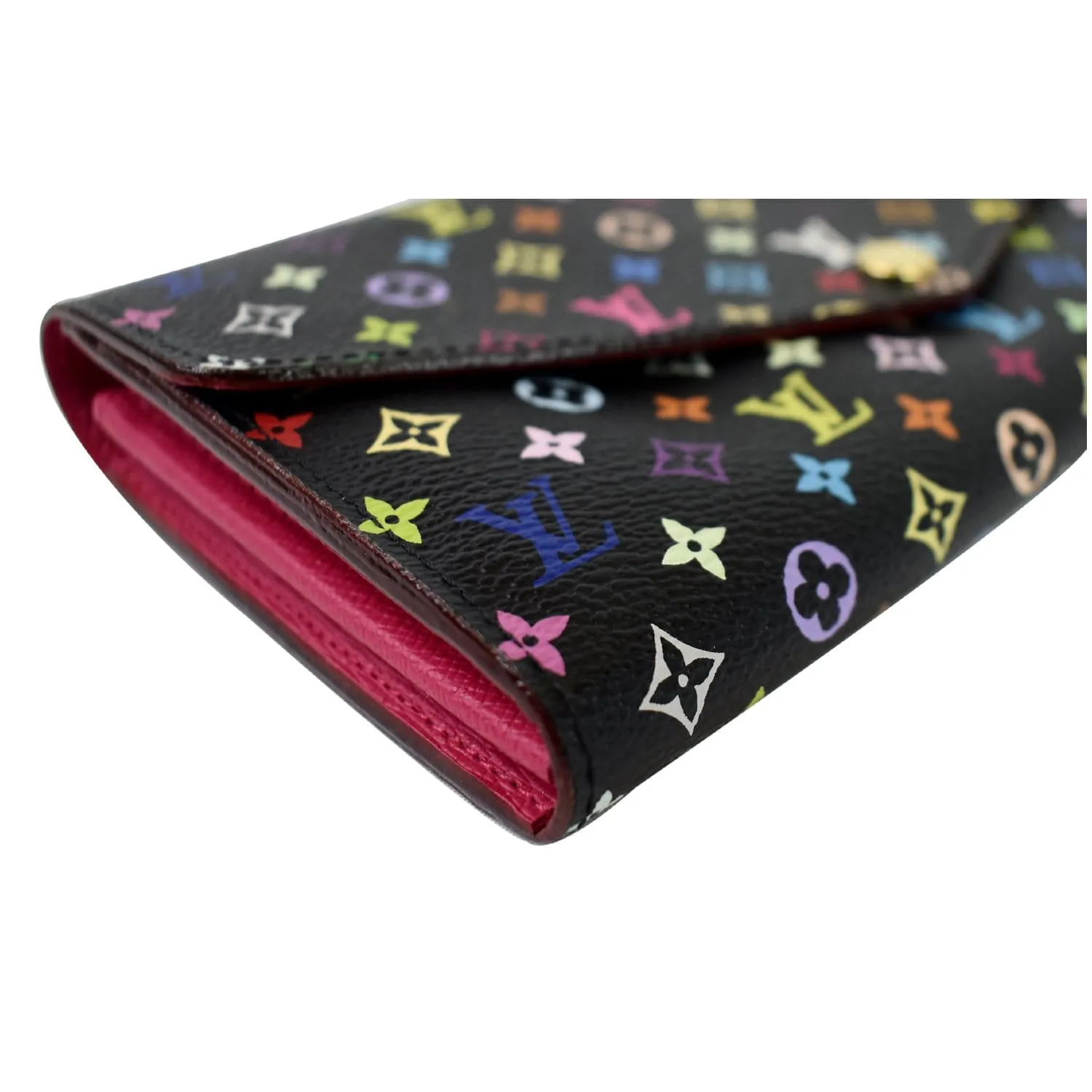 LOUIS VUITTON Sarah NM Multicolor Monogram Wallet Black