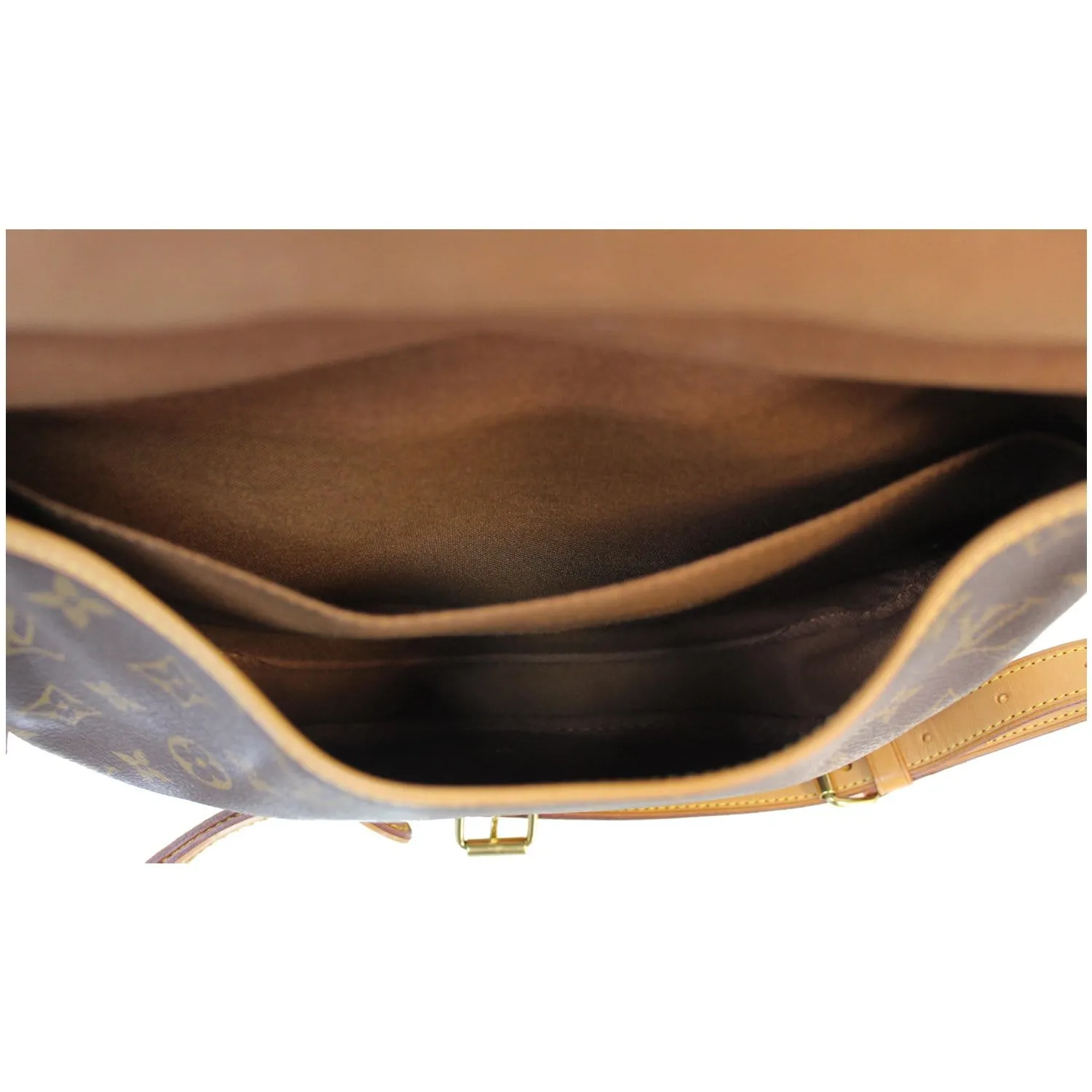 LOUIS VUITTON Saumur 30 Monogram Canvas Shoulder Bag Brown