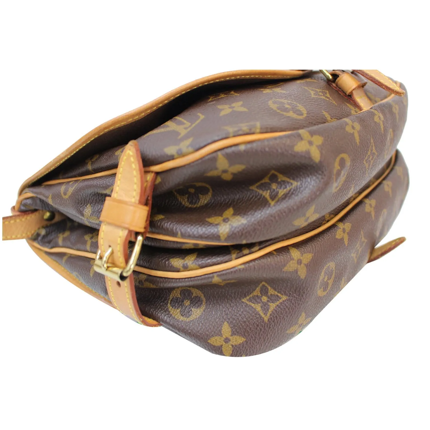 LOUIS VUITTON Saumur 30 Monogram Canvas Shoulder Bag Brown