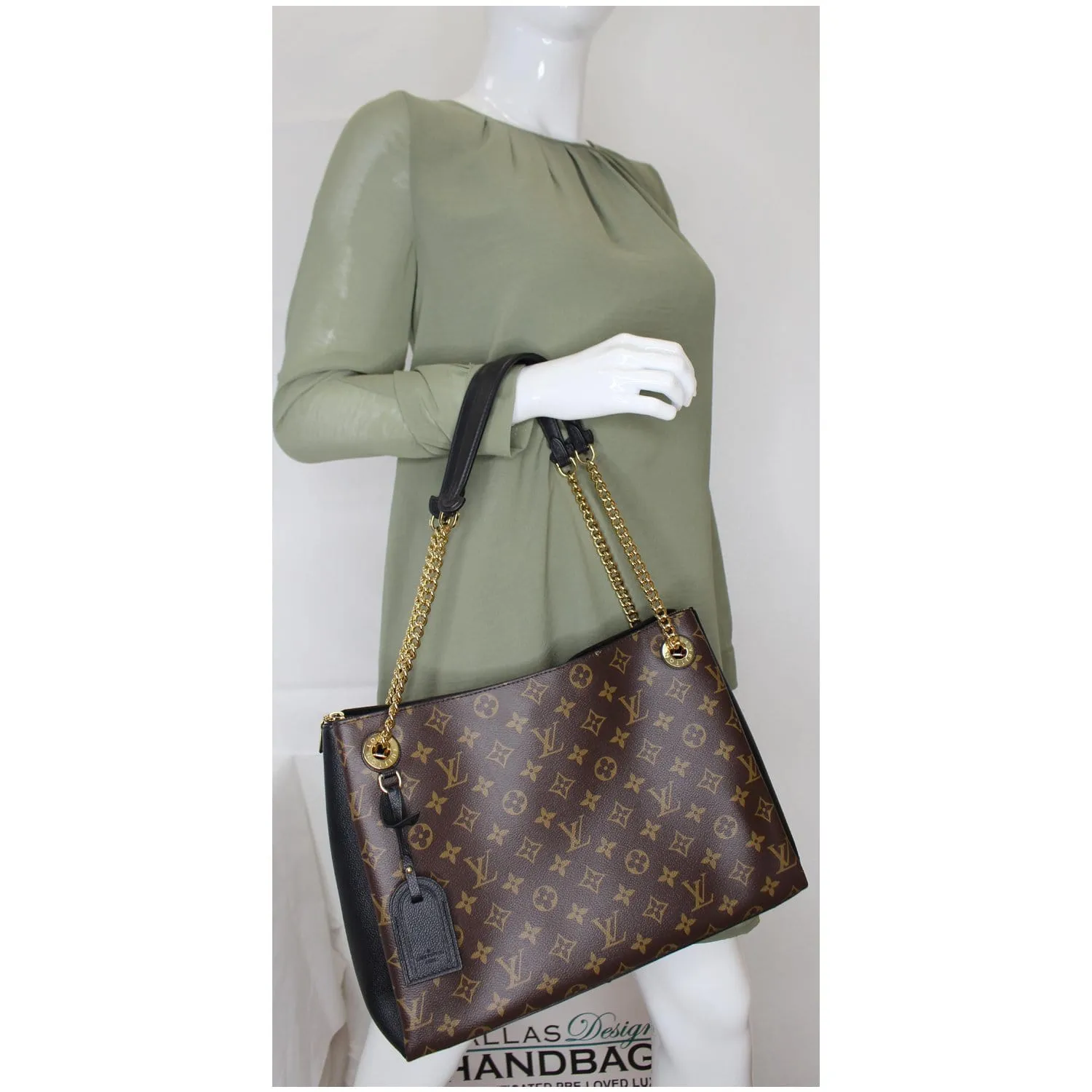 LOUIS VUITTON Surene MM Monogram Canvas Shoulder Bag Brown