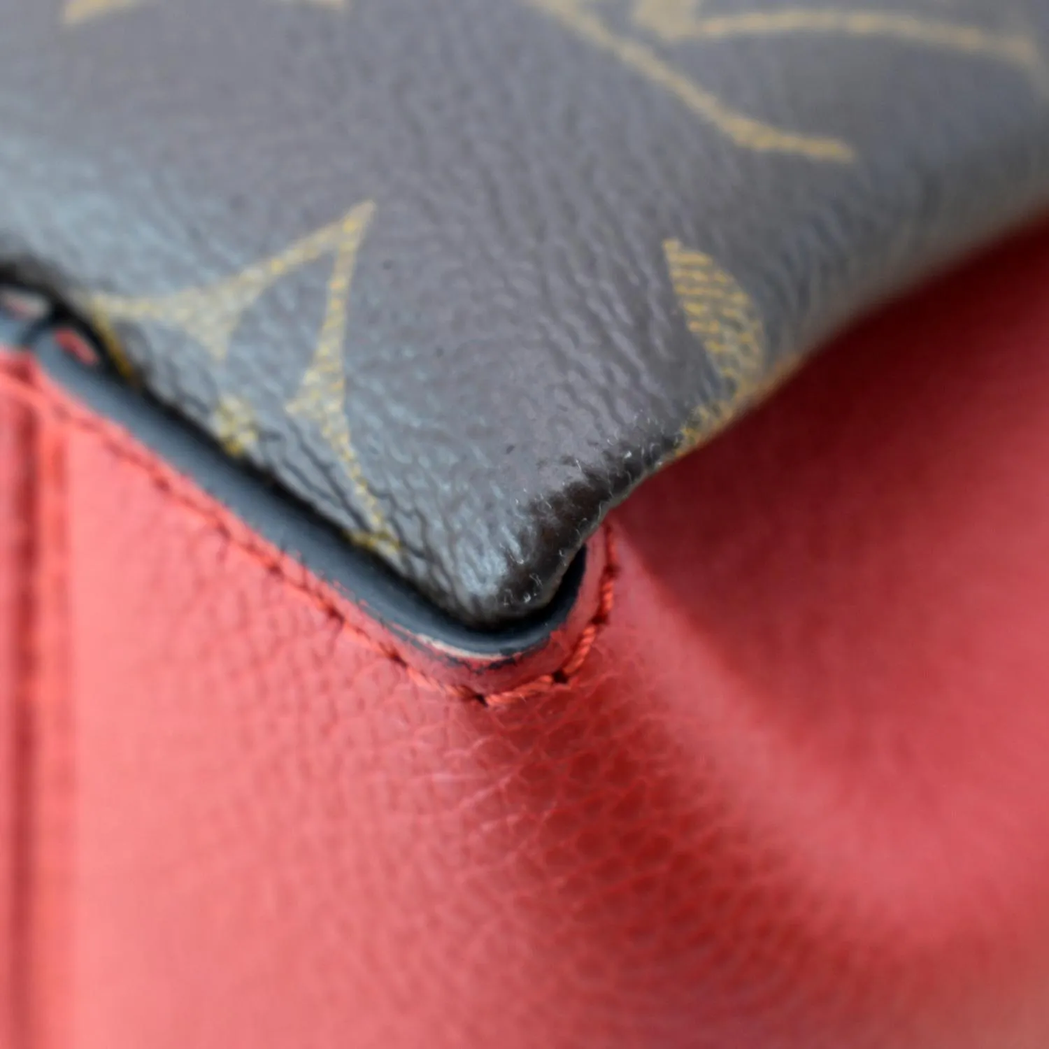 LOUIS VUITTON Surene MM Monogram Canvas Shoulder Bag Cerise