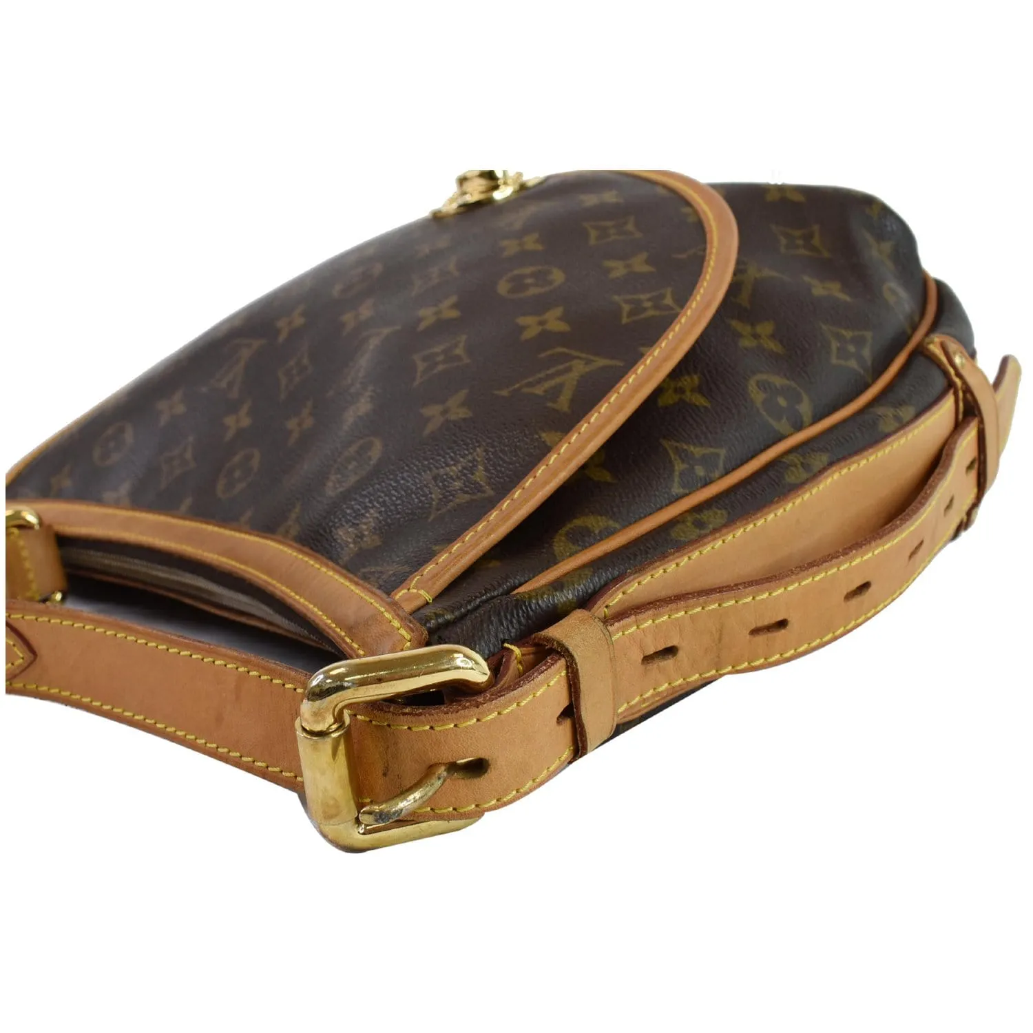 LOUIS VUITTON Tulum GM Monogram Canvas Shoulder Bag Brown