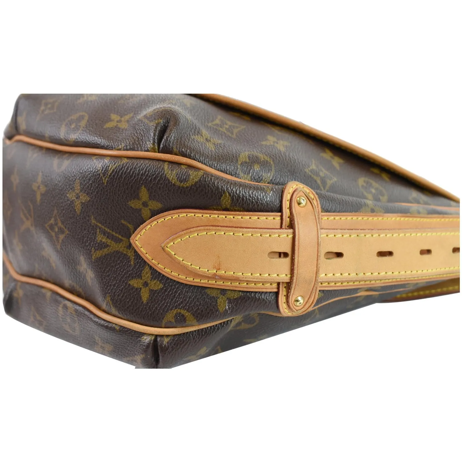 LOUIS VUITTON Tulum GM Monogram Canvas Shoulder Bag Brown