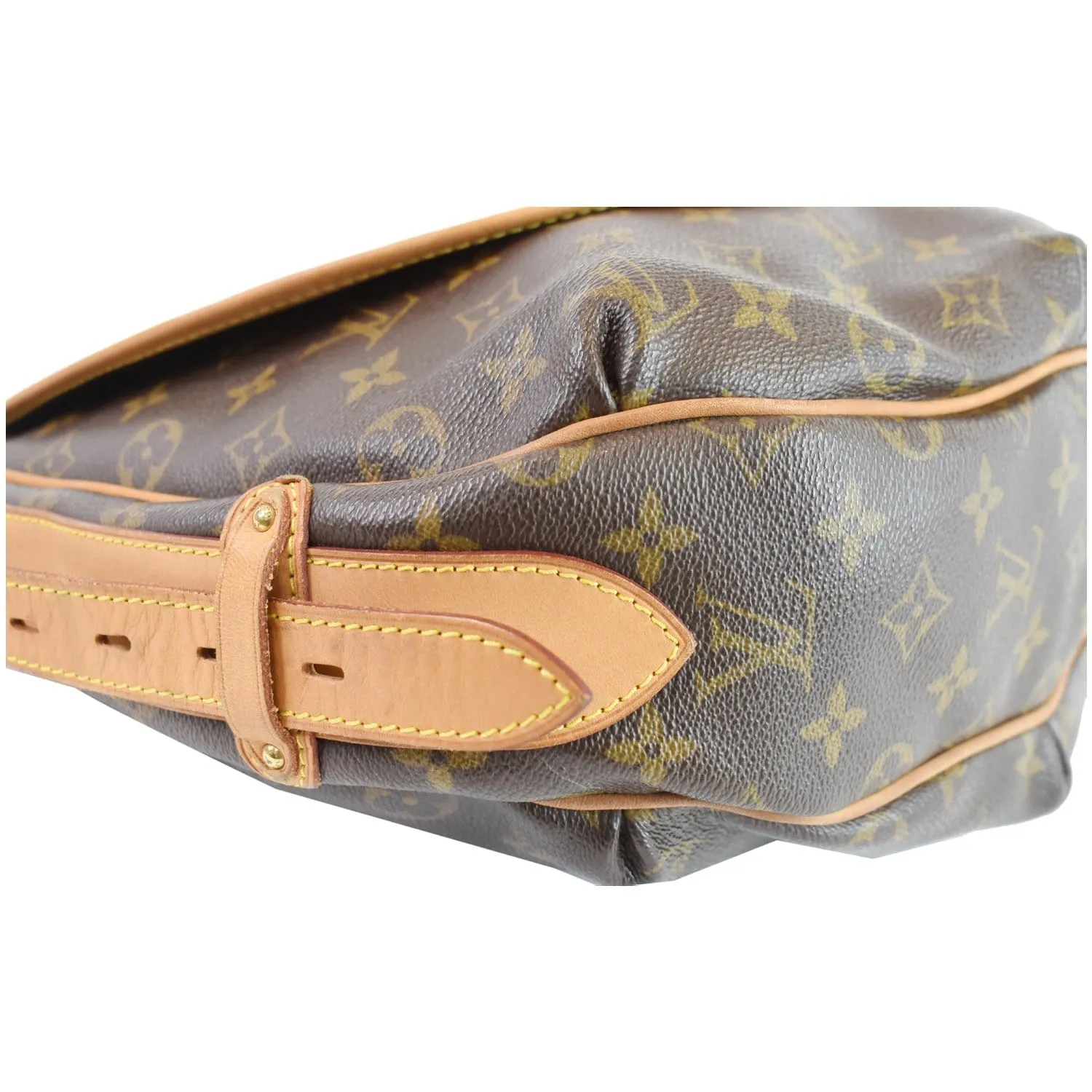 LOUIS VUITTON Tulum GM Monogram Canvas Shoulder Bag Brown