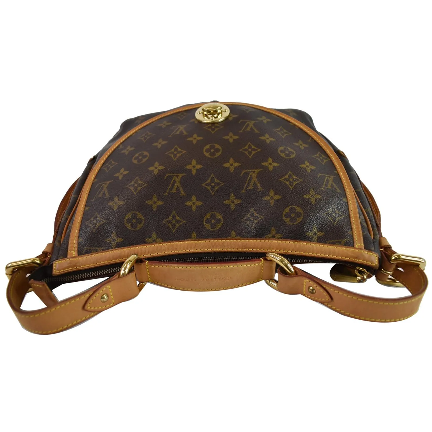 LOUIS VUITTON Tulum GM Monogram Canvas Shoulder Bag Brown