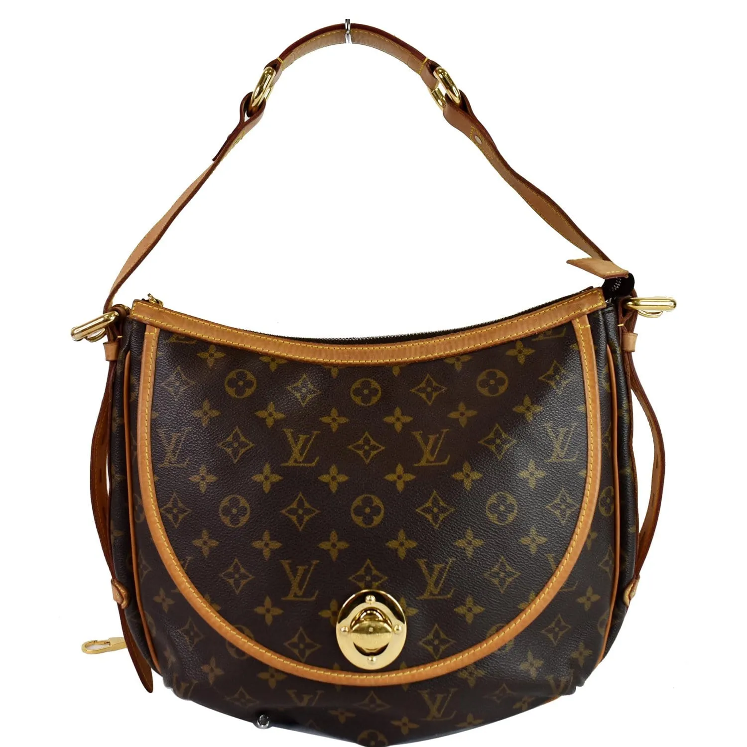 LOUIS VUITTON Tulum GM Monogram Canvas Shoulder Bag Brown