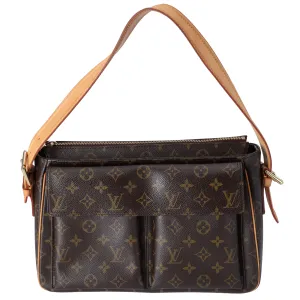 Louis Vuitton Viva Cite GM Monogram Shoulder Bag M51163 Brown Canvas