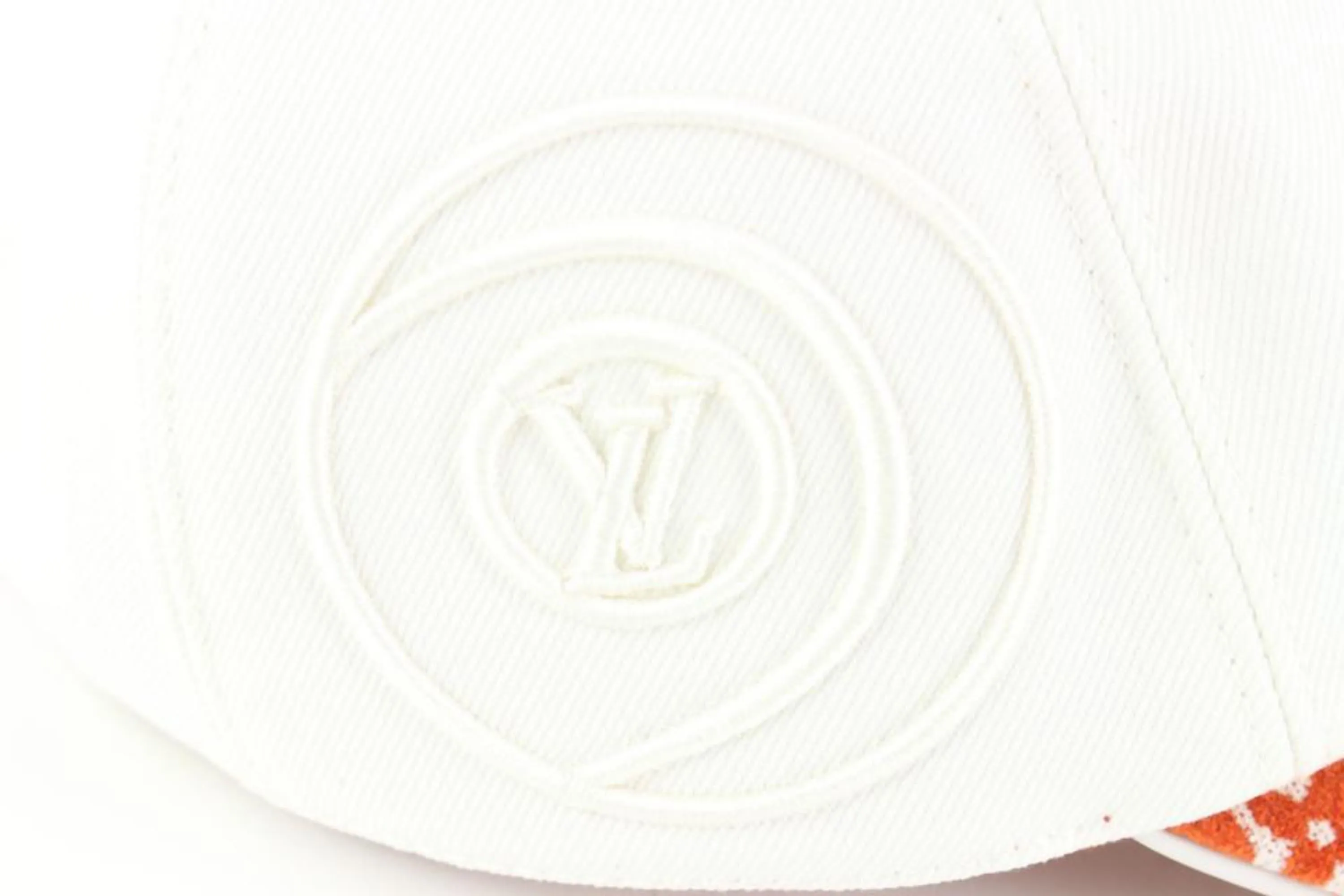 Louis Vuitton White x Terracotta Match Cap Easy Ou Pas Hat 18LZ517S