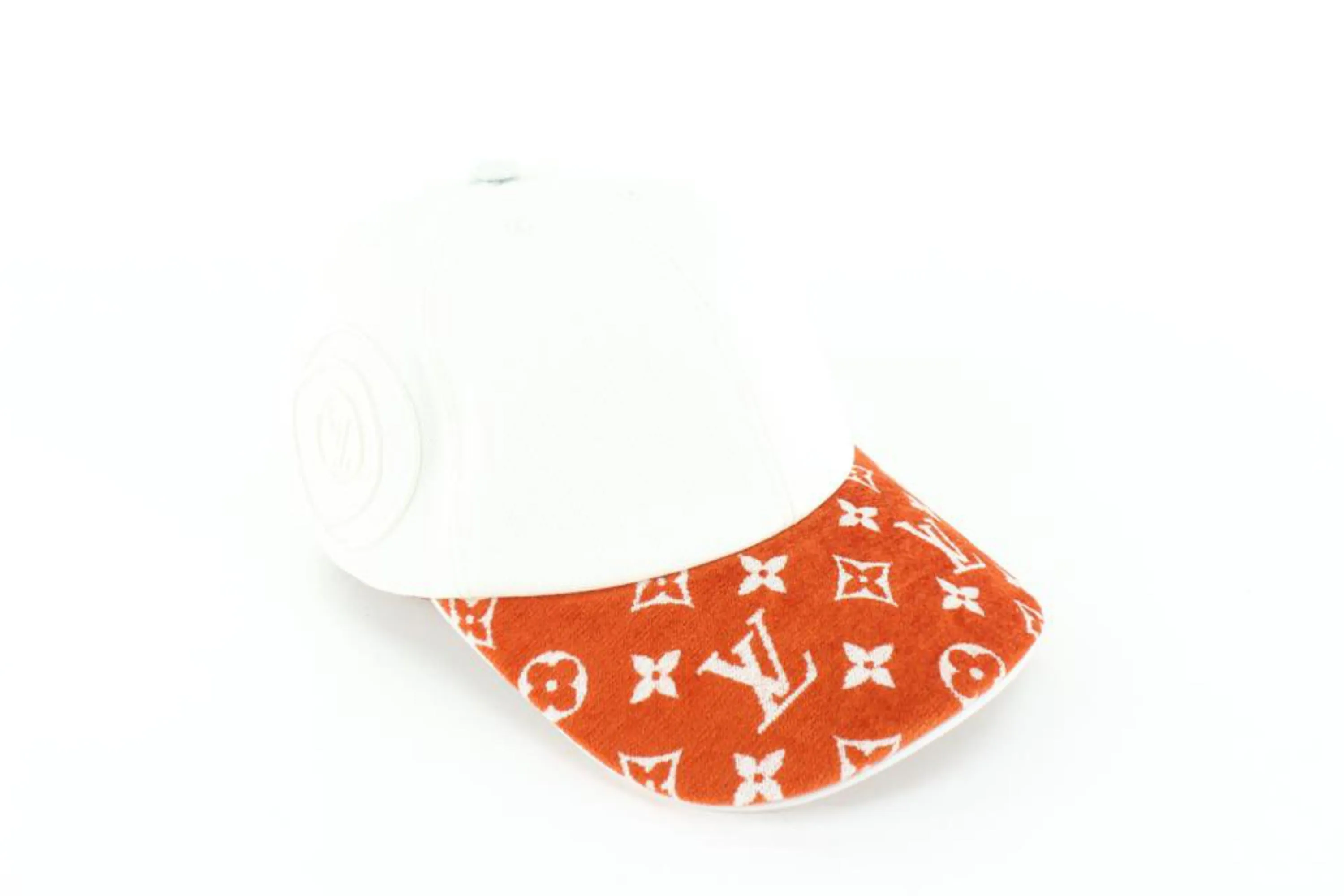 Louis Vuitton White x Terracotta Match Cap Easy Ou Pas Hat 18LZ517S