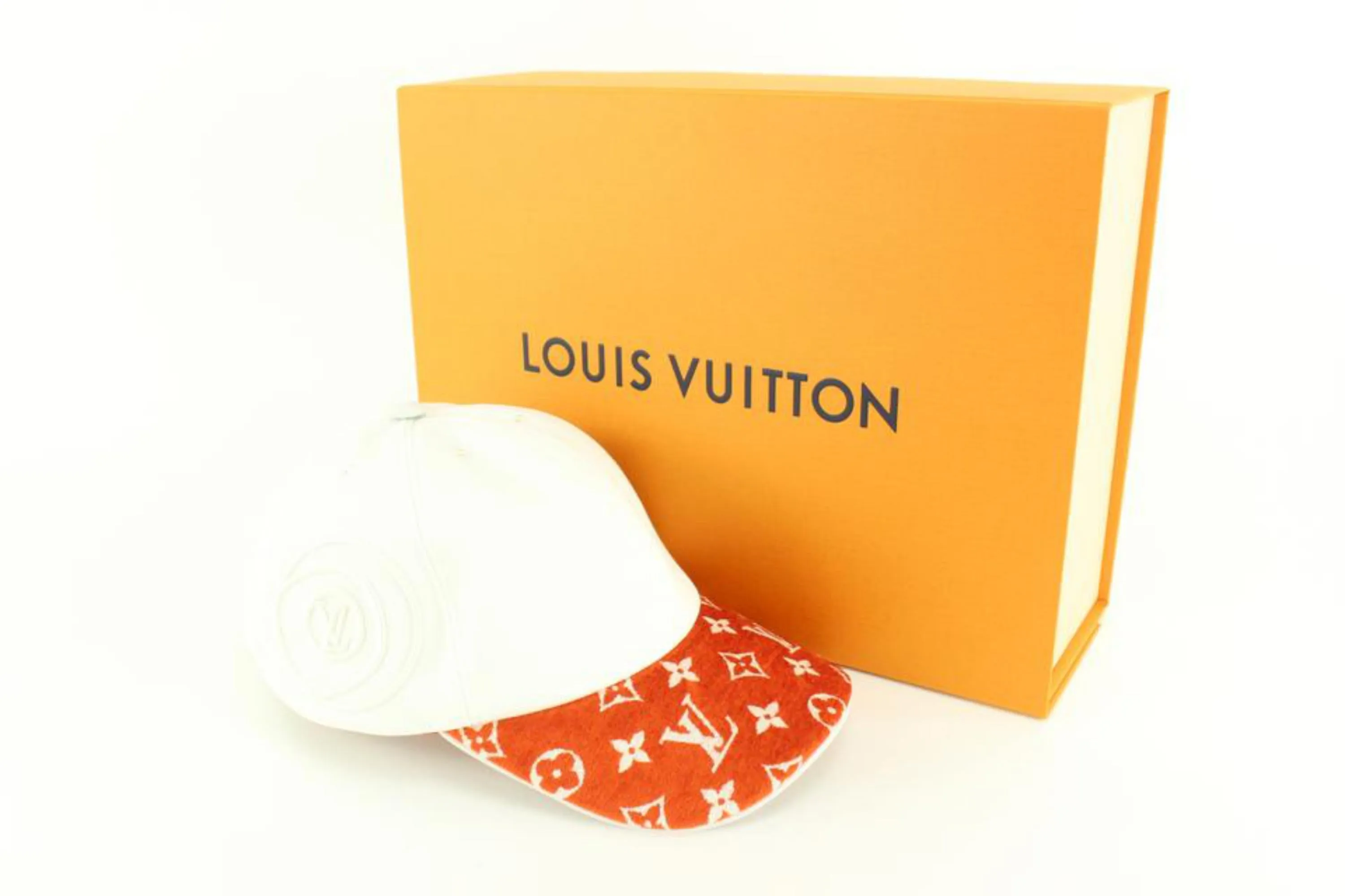 Louis Vuitton White x Terracotta Match Cap Easy Ou Pas Hat 18LZ517S