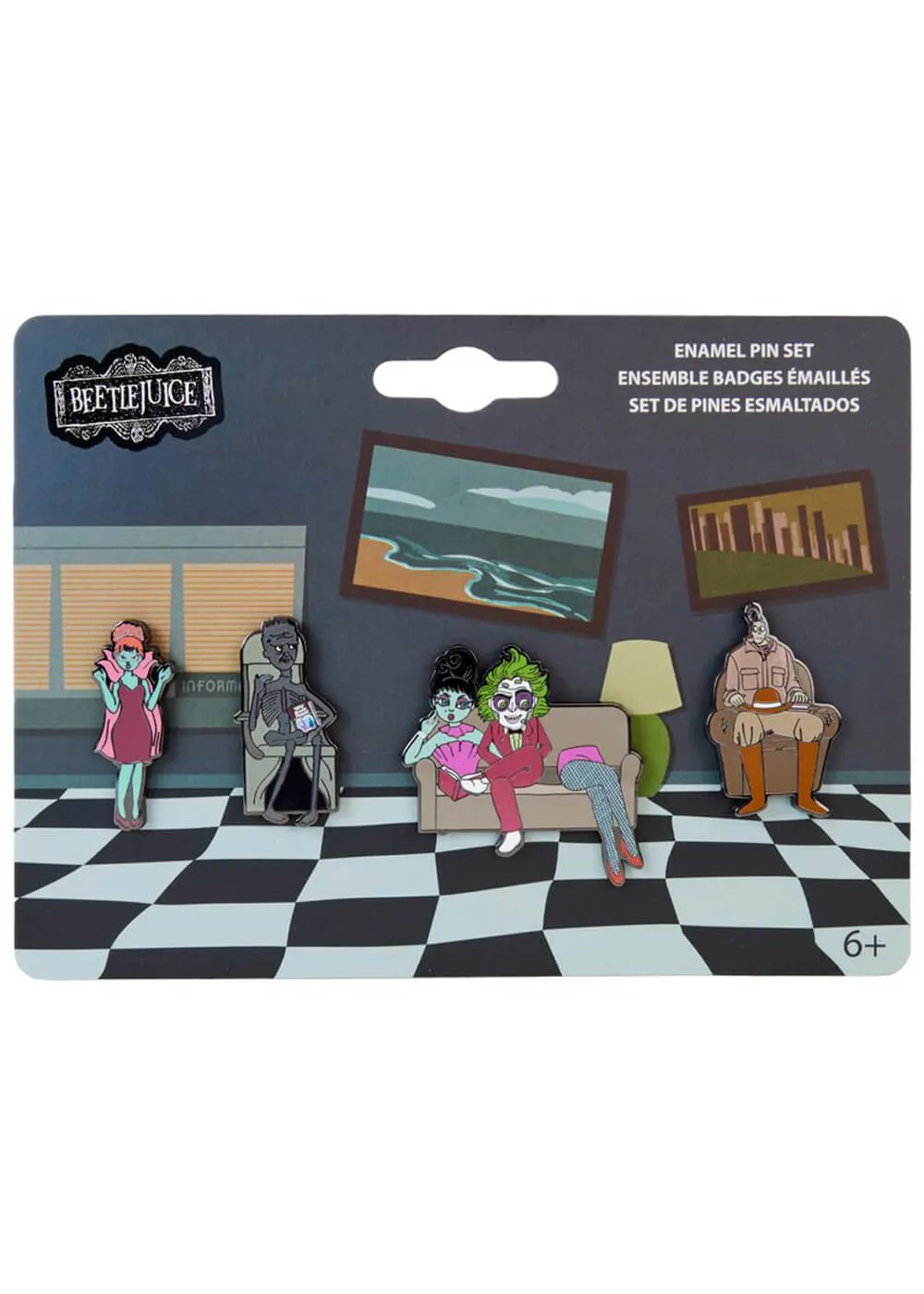 Loungefly Beetlejuice Waiting Room Set 4 Pins