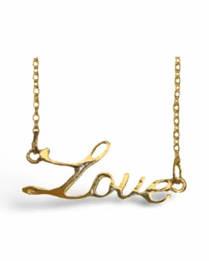 Love Script Necklace