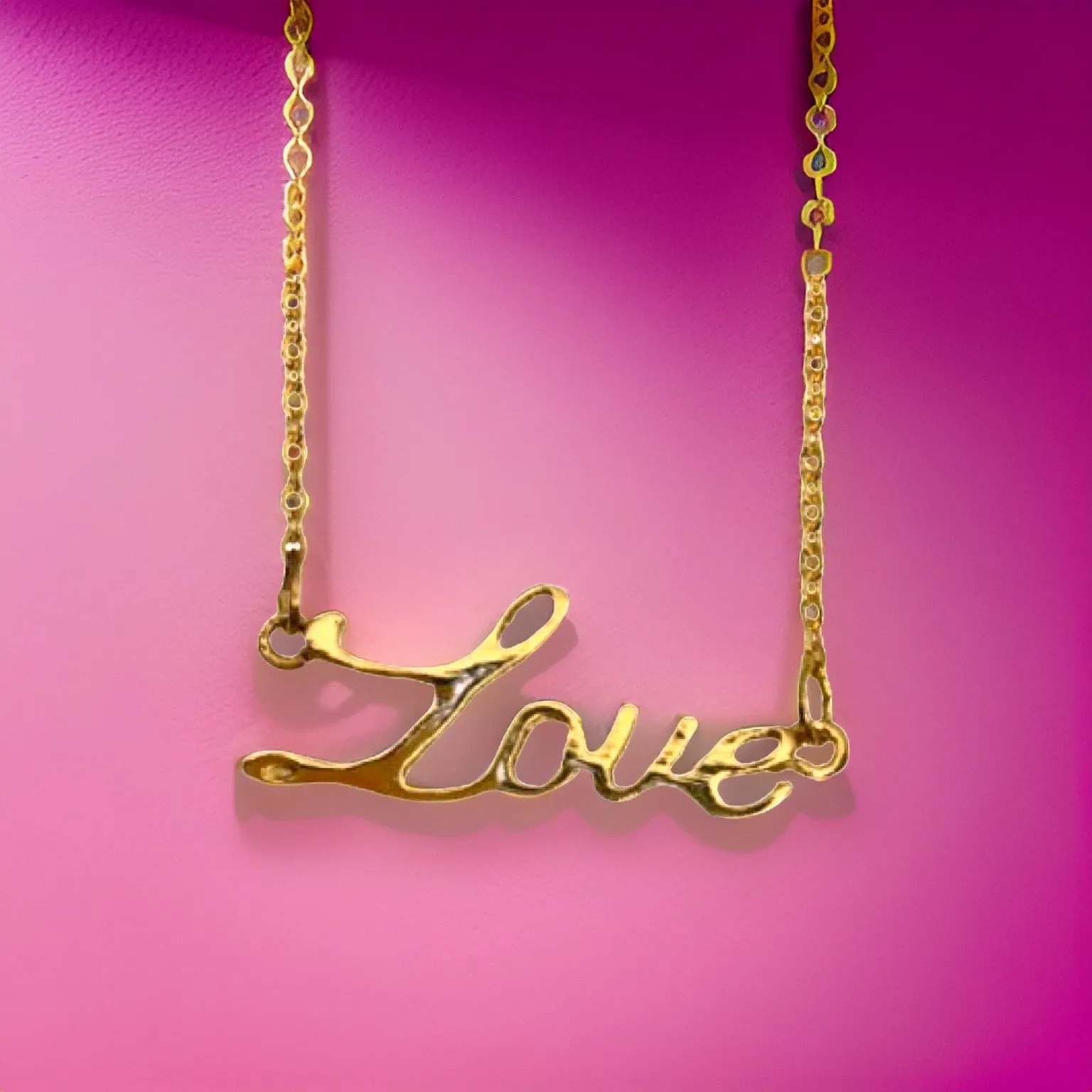 Love Script Necklace