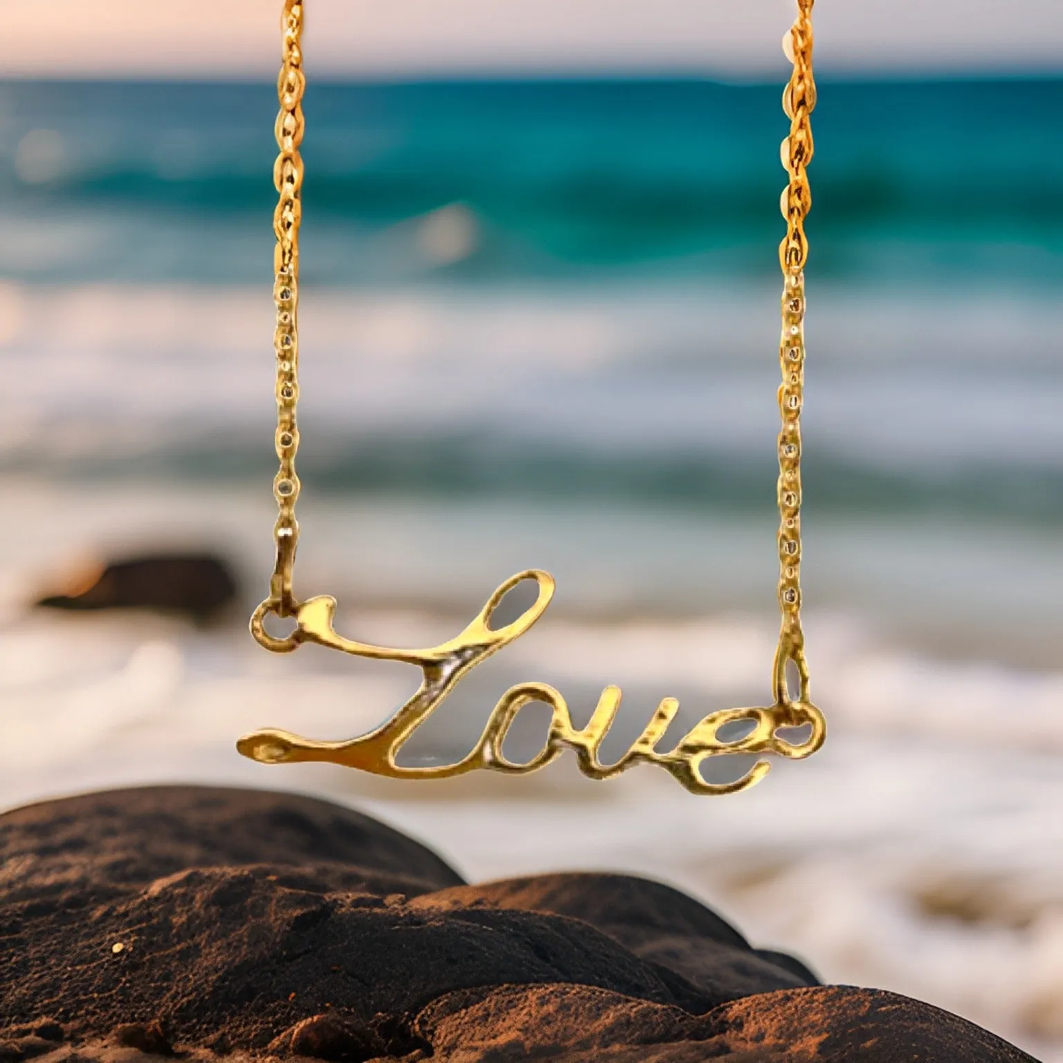 Love Script Necklace