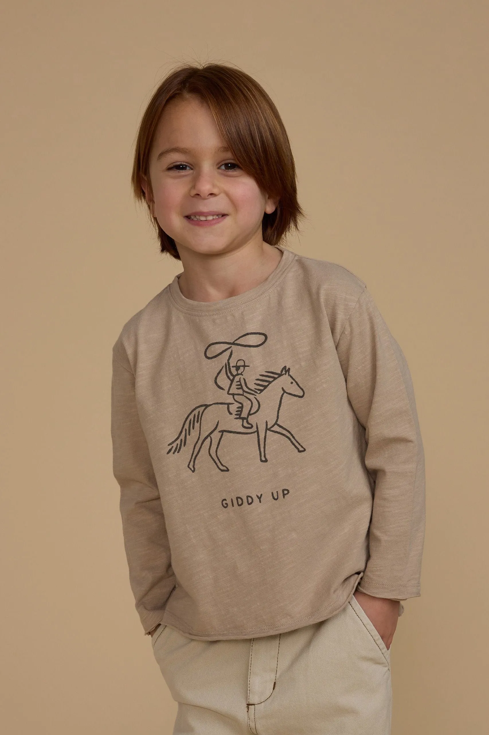LS Tee | Yeehaw/ Sand