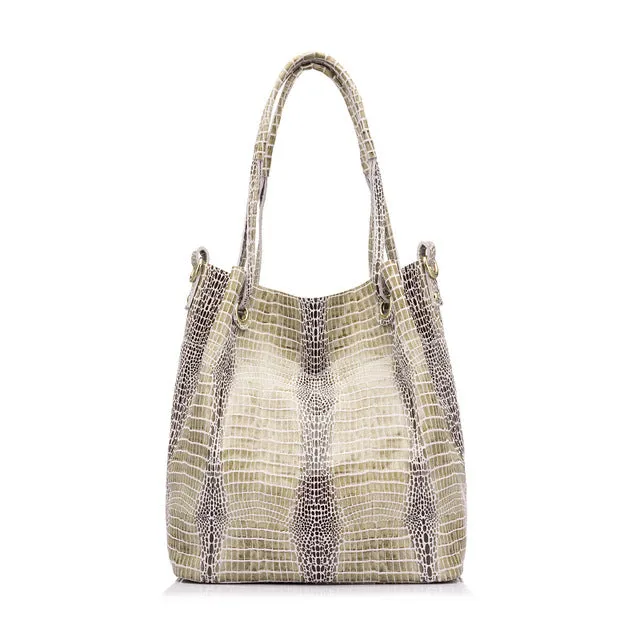 <bold>Bucket / Tote Bag <br>Genuine-Leather